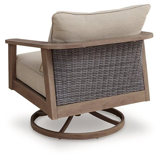 Harmony Headlands Outdoor Swivel Lounge with Cushion - Image 4