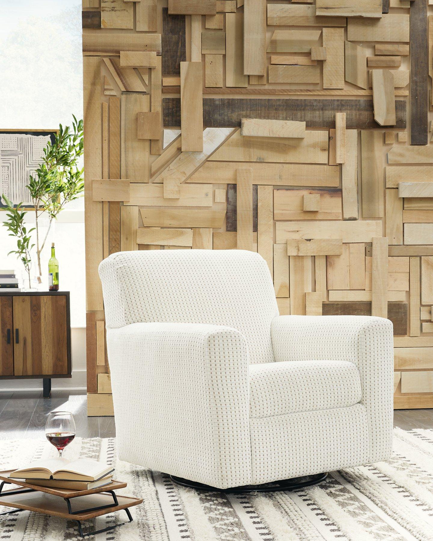 Herstow Swivel Glider Accent Chair - Image 2