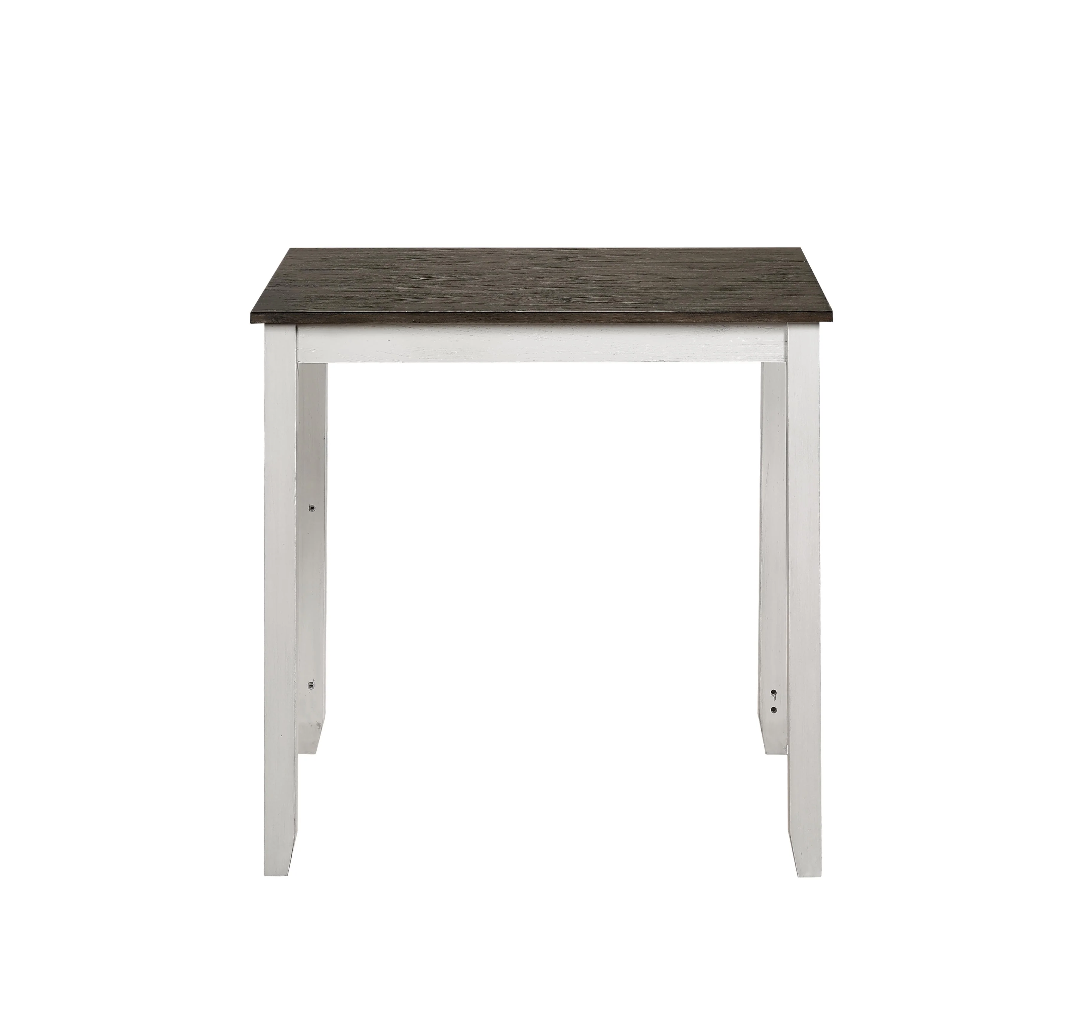 HESTON 36" STORAGE COUNTER TABLE SET W/2 CHAIRS-WHITE/GRAY - Image 5