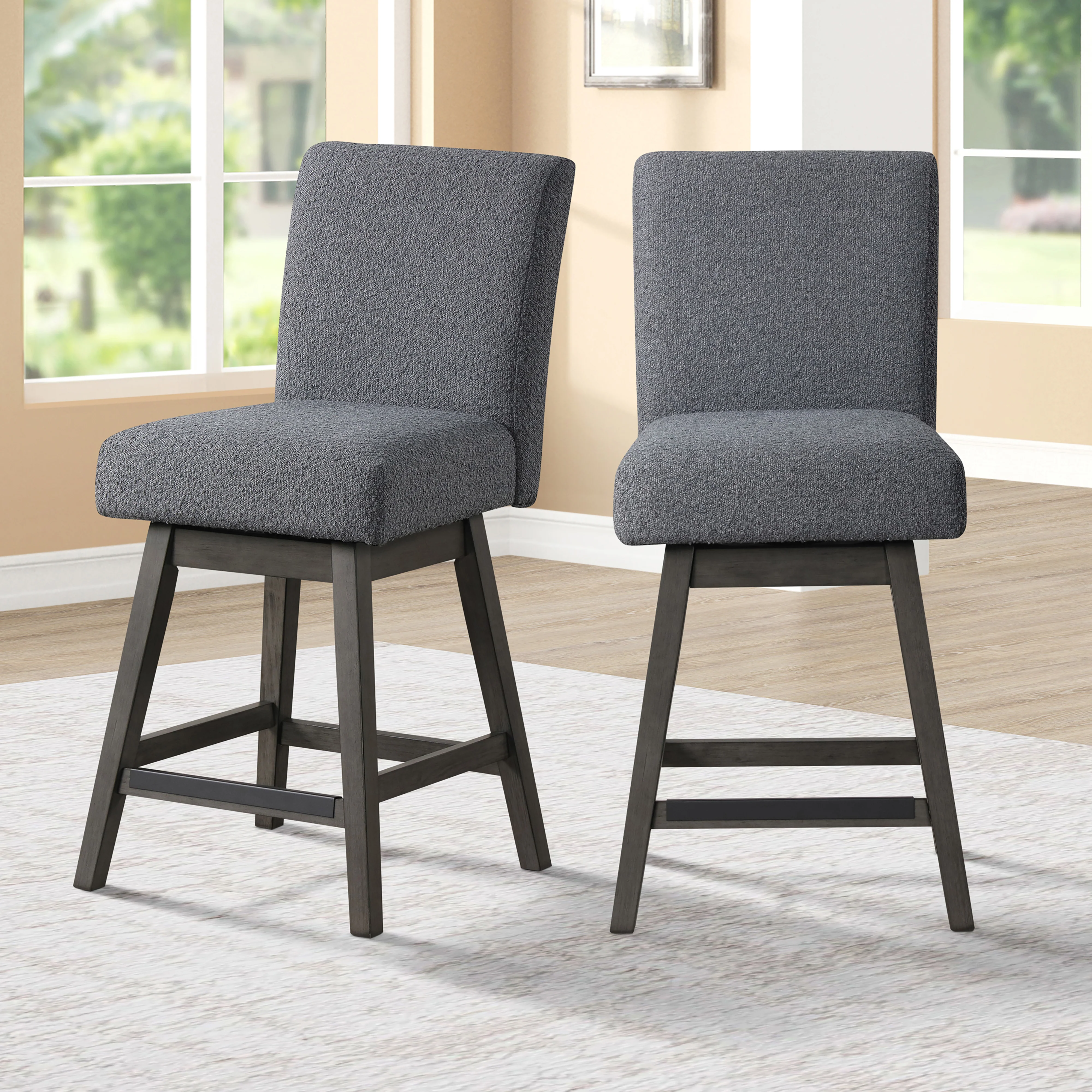 High Line Swivel Counter Chair (2 Per Carton) -Gray - Image 7