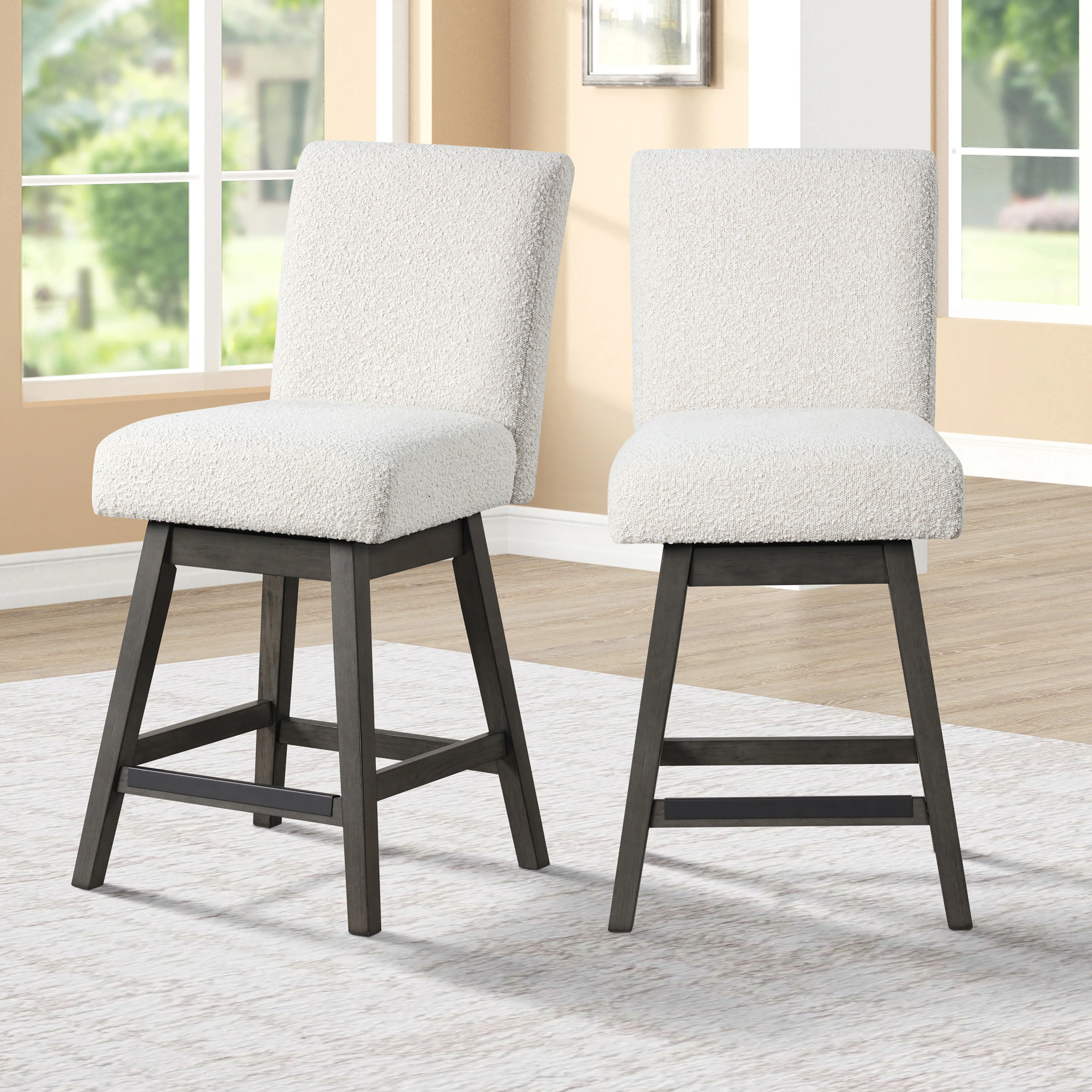High Line Swivel Counter Chair (2 Per Carton) -White - Image 7