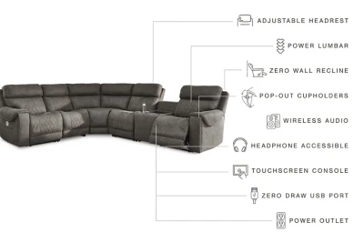Hoopster 6-Piece Power Reclining Sectional - Image 33