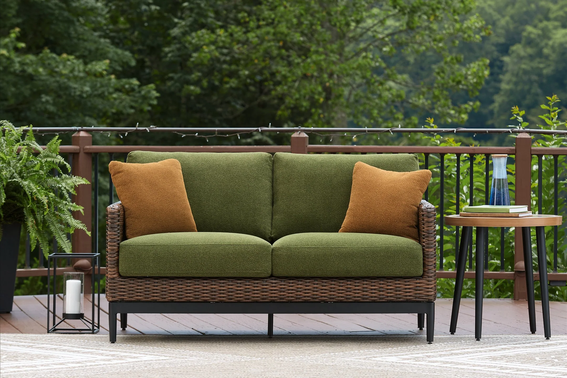Horizon Hall Outdoor Loveseat with Cushion - Image 2