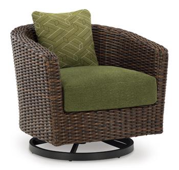 Horizon Hall Outdoor Swivel Lounge Chair with Cushion - Image 3
