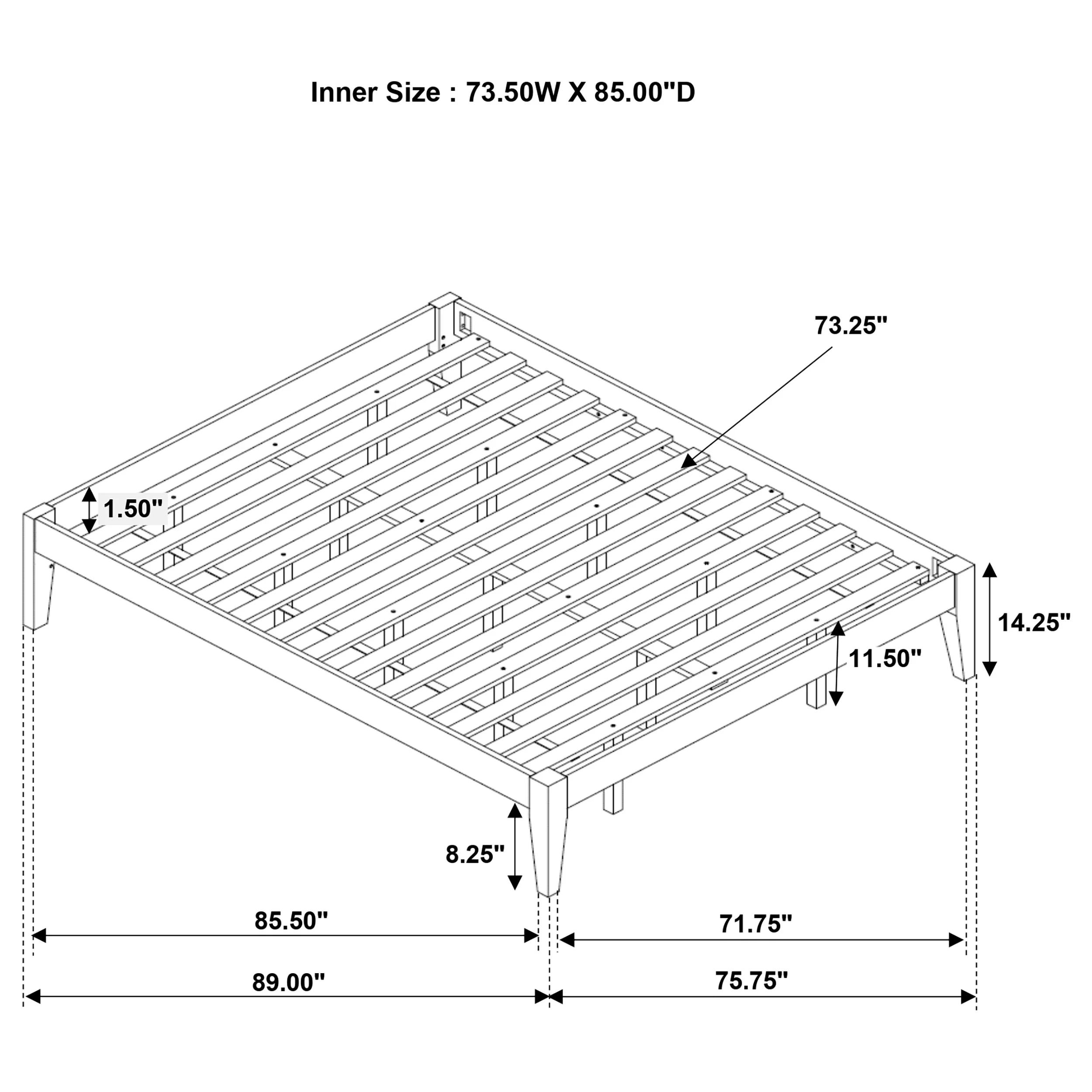 Hounslow Platform Bed Base - Image 24