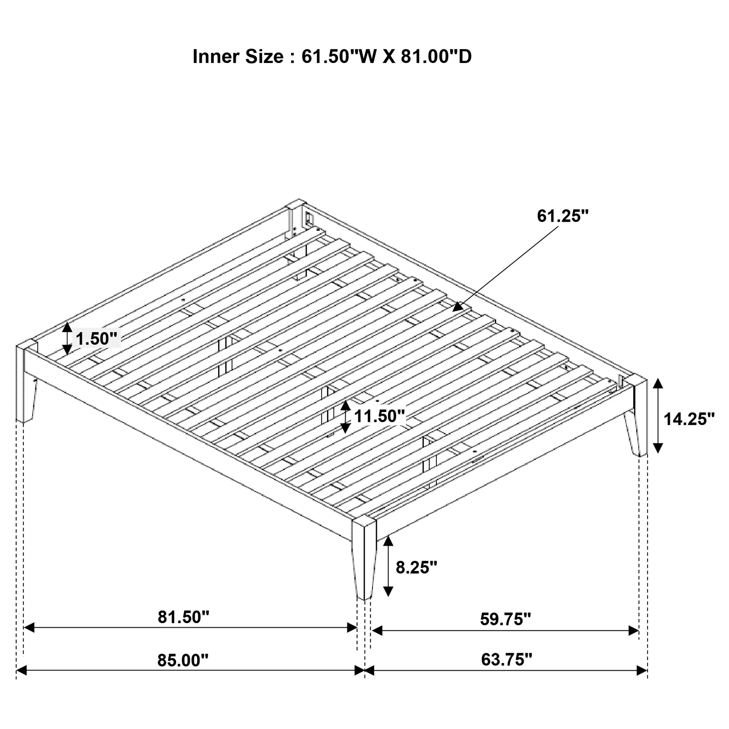 Hounslow Platform Bed Base - Image 8