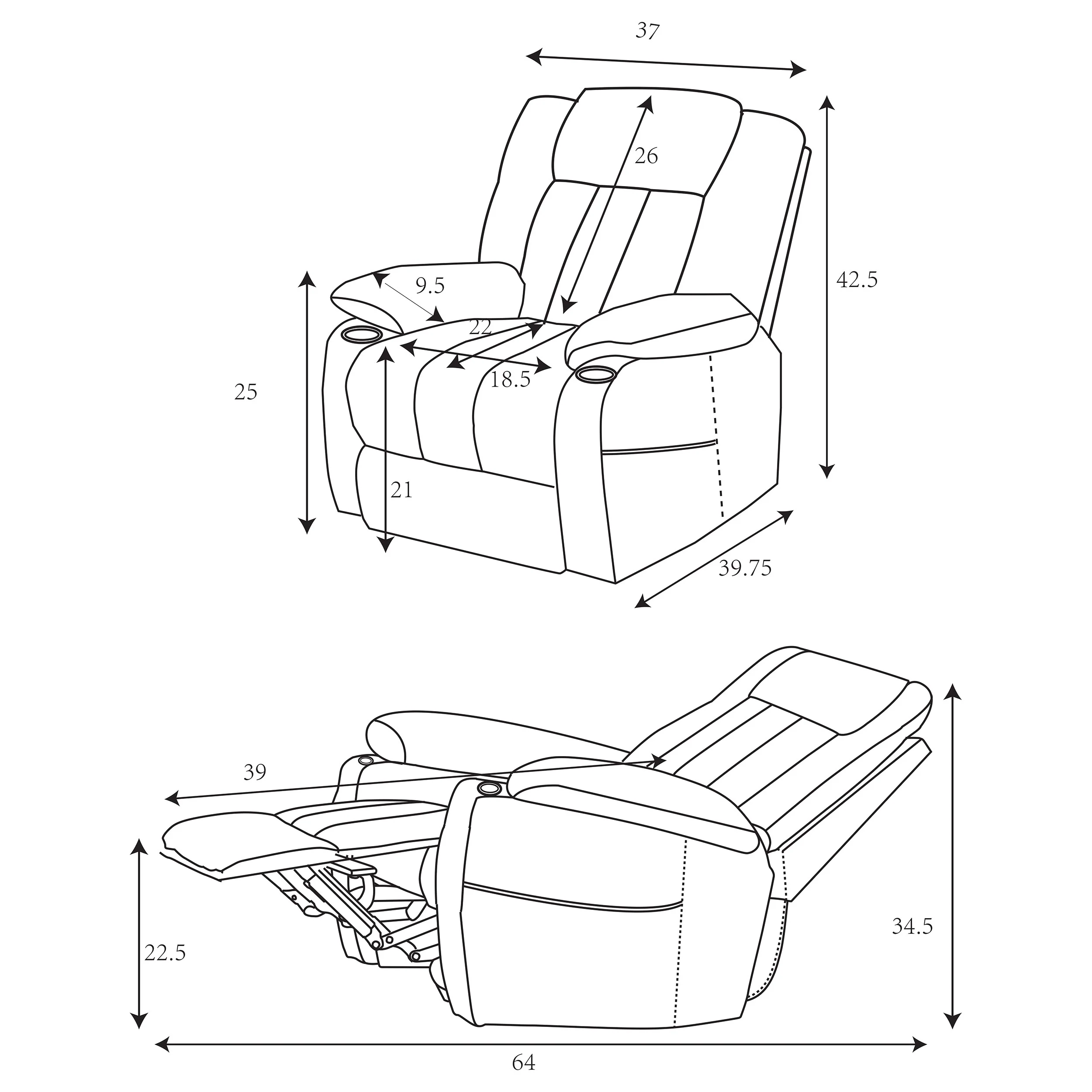 Houston Power Lift Recliner - Image 34