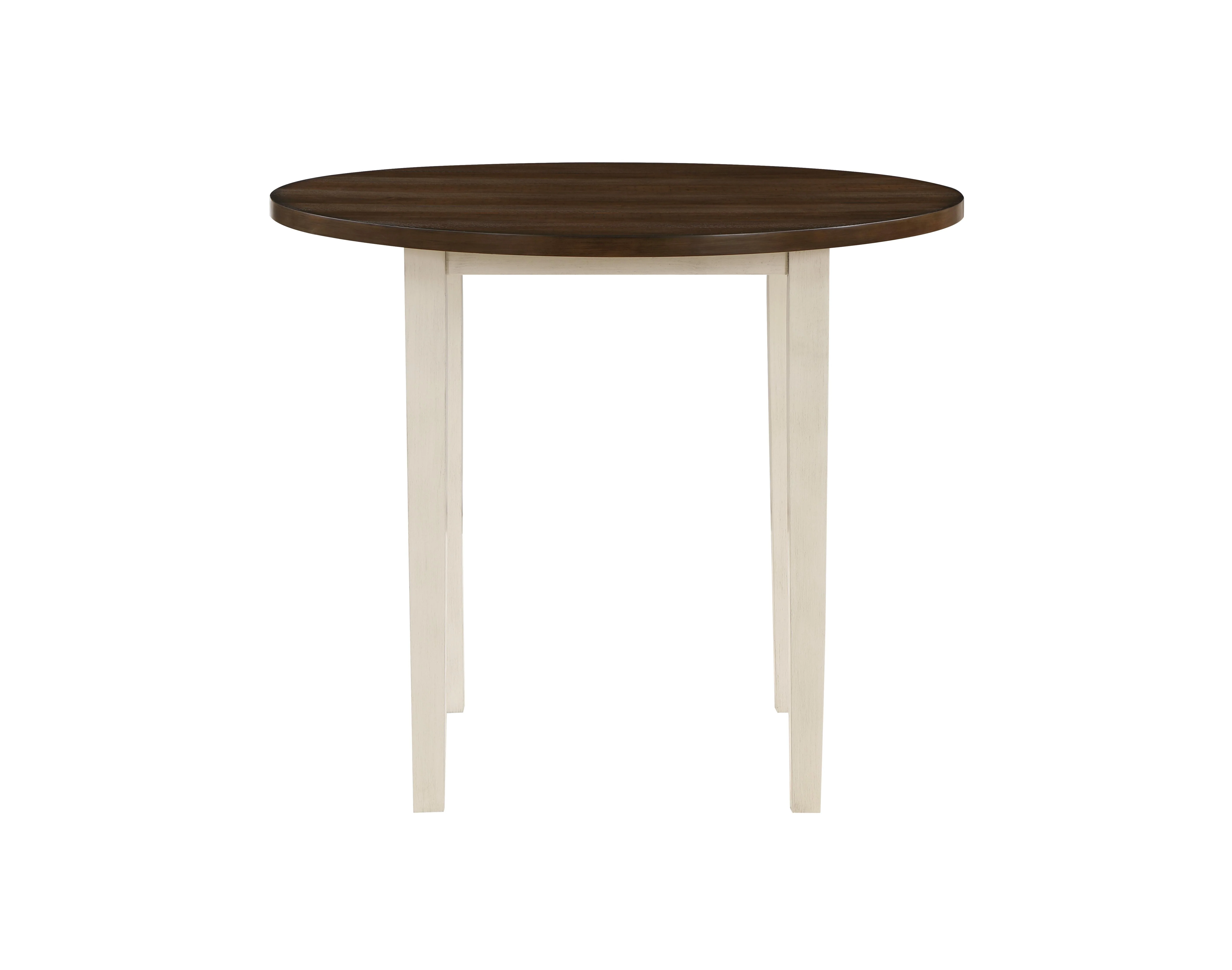 HUDSON 42" ROUND COUNTER TABLE & 4 CHAIR SET-BROWN/CREME - Image 2