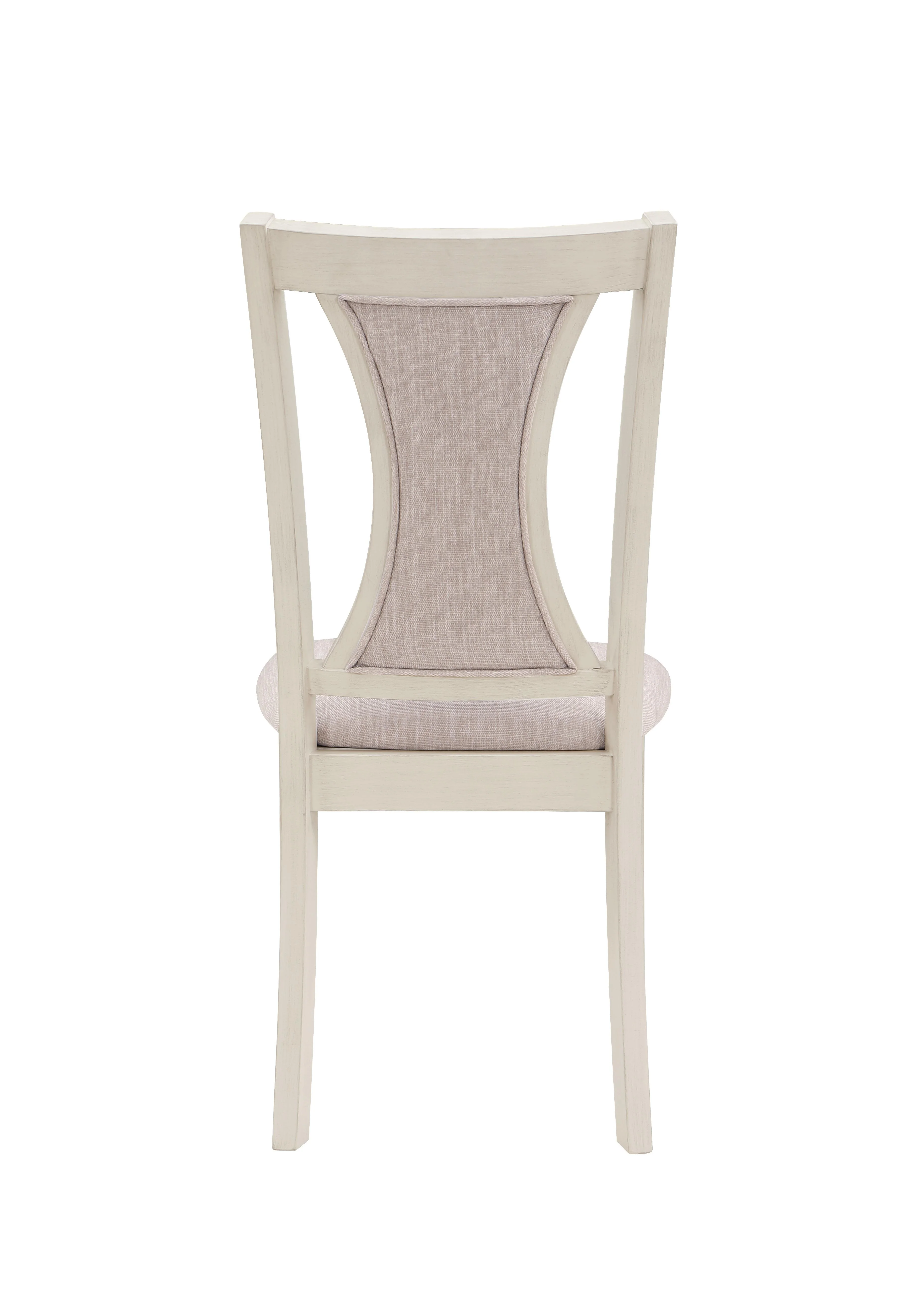 HUDSON 48" ROUND DINING TABLE & 4 CHAIR SET-BROWN/CREME - Image 7