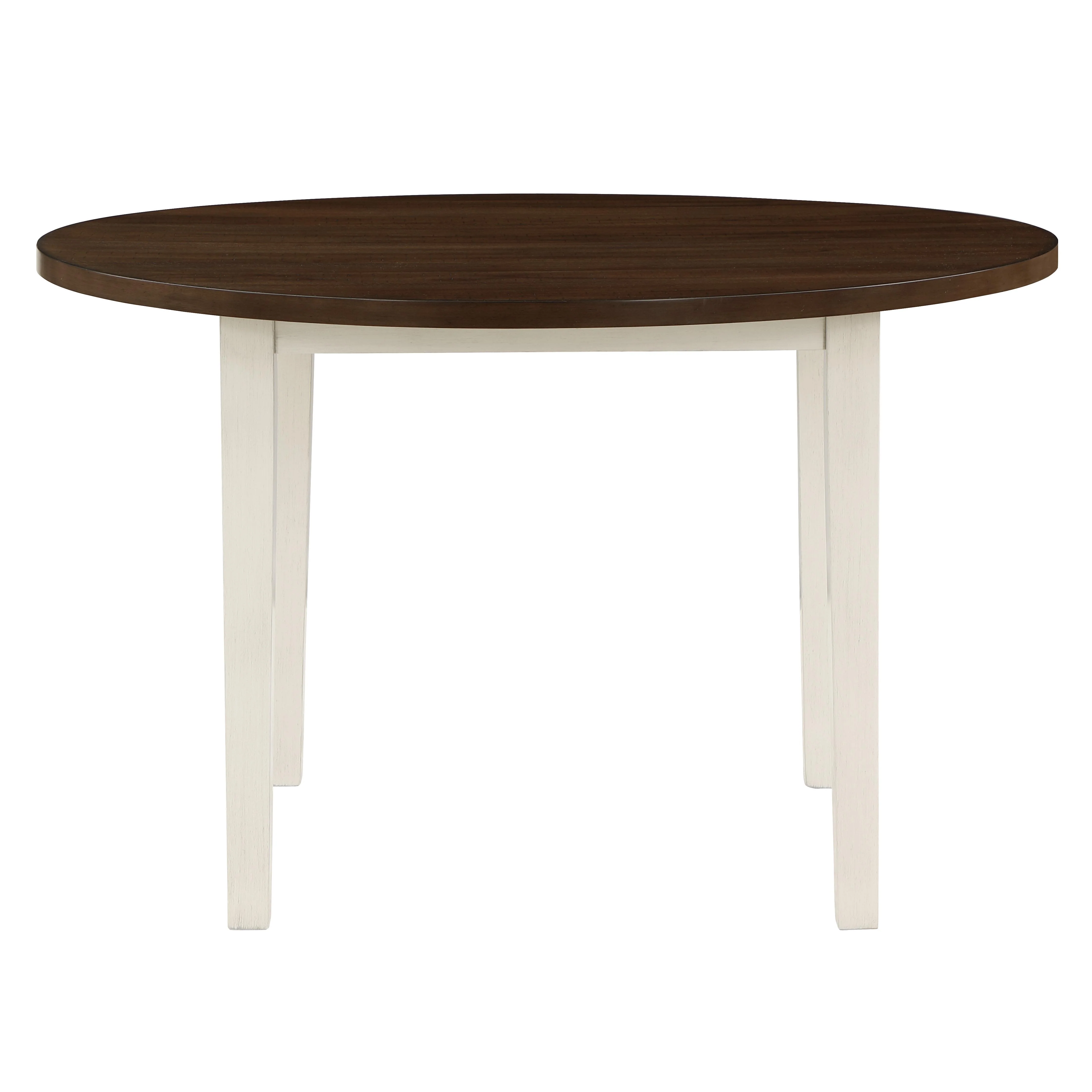 HUDSON 48" ROUND DINING TABLE & 4 CHAIR SET-BROWN/CREME - Image 8
