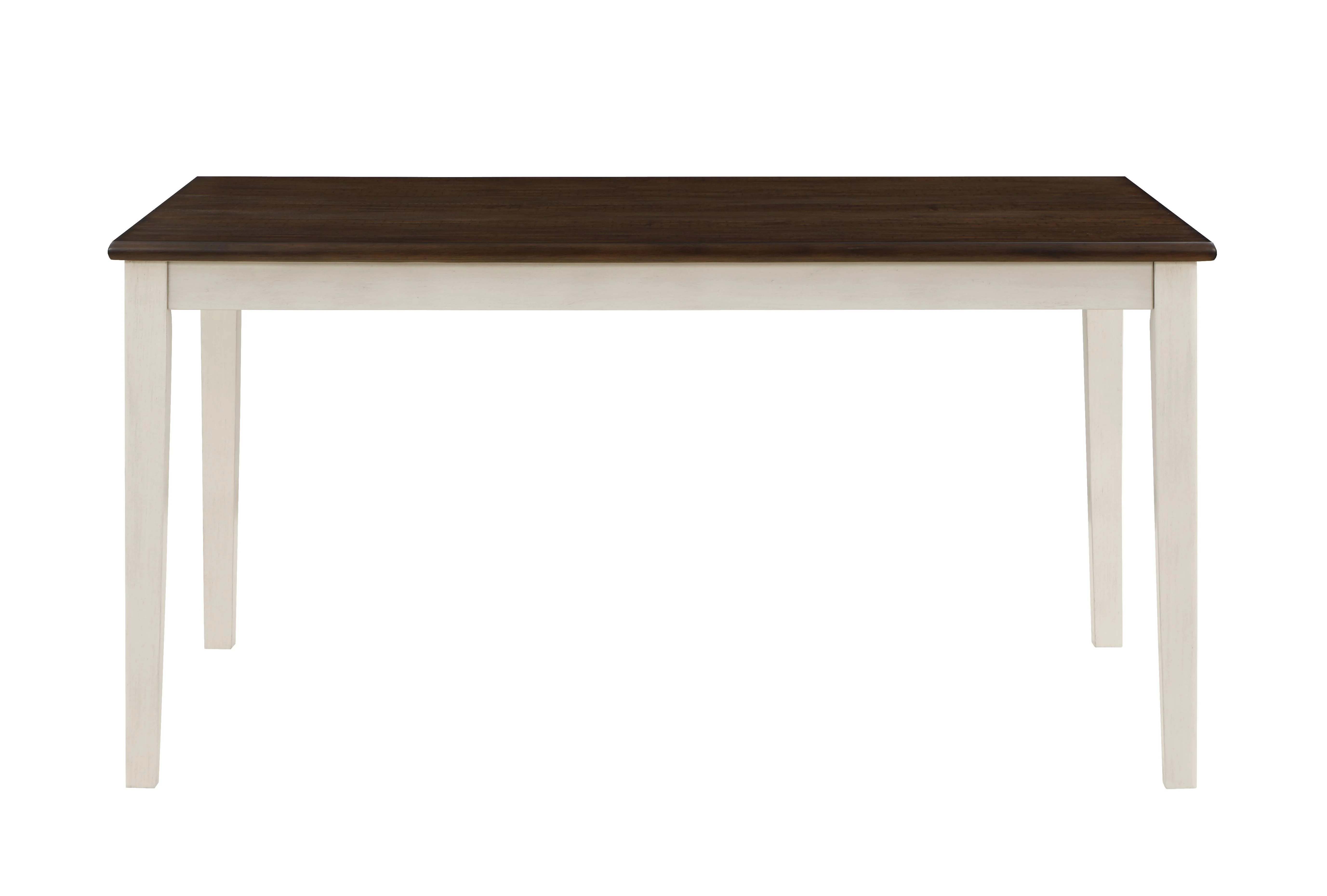 HUDSON 60" RECTANGLE DINING TABLE & 4 CHAIR S-BROWN/CREME - Image 6