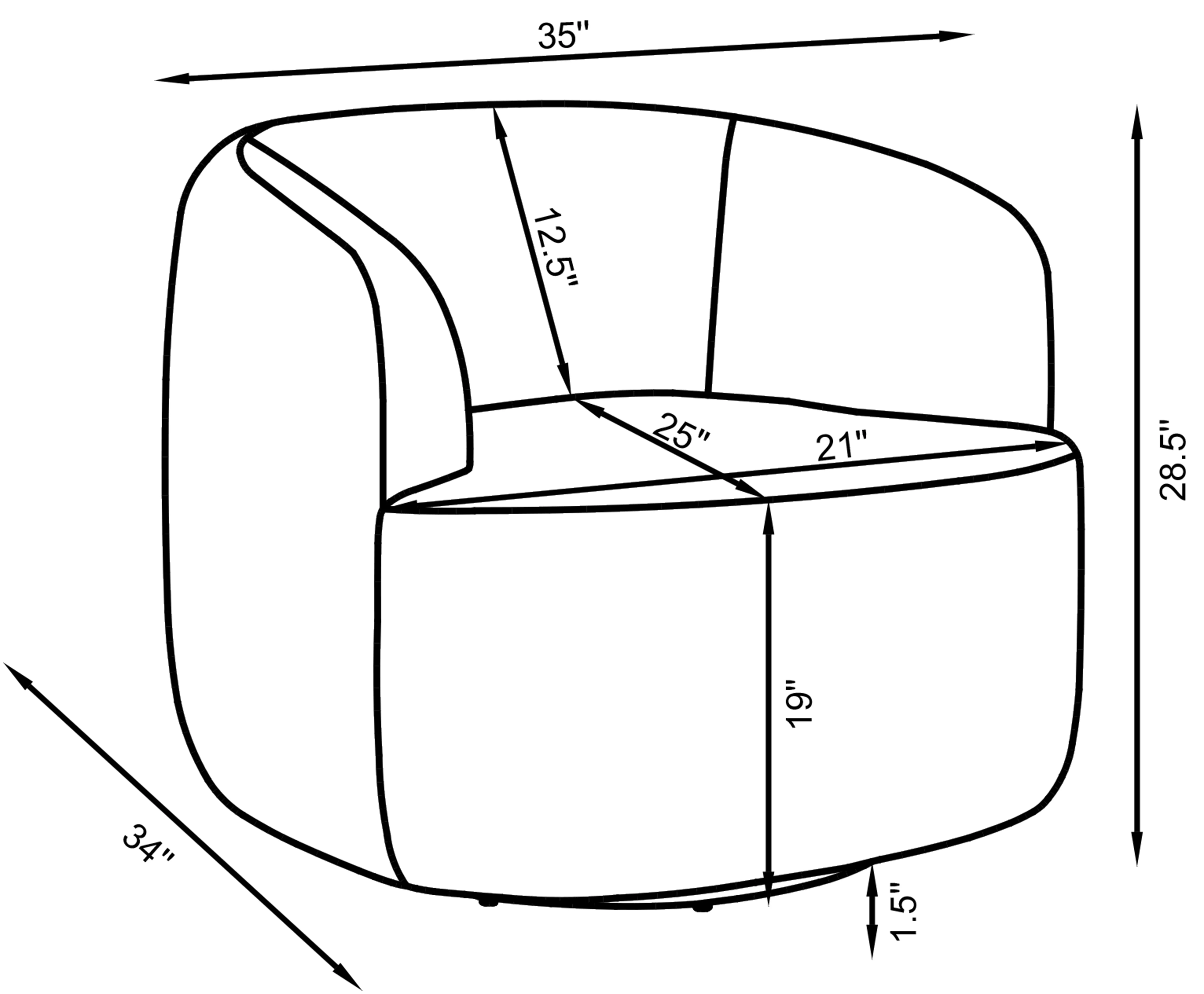 Hudson Swivel Accent Chair - Image 11