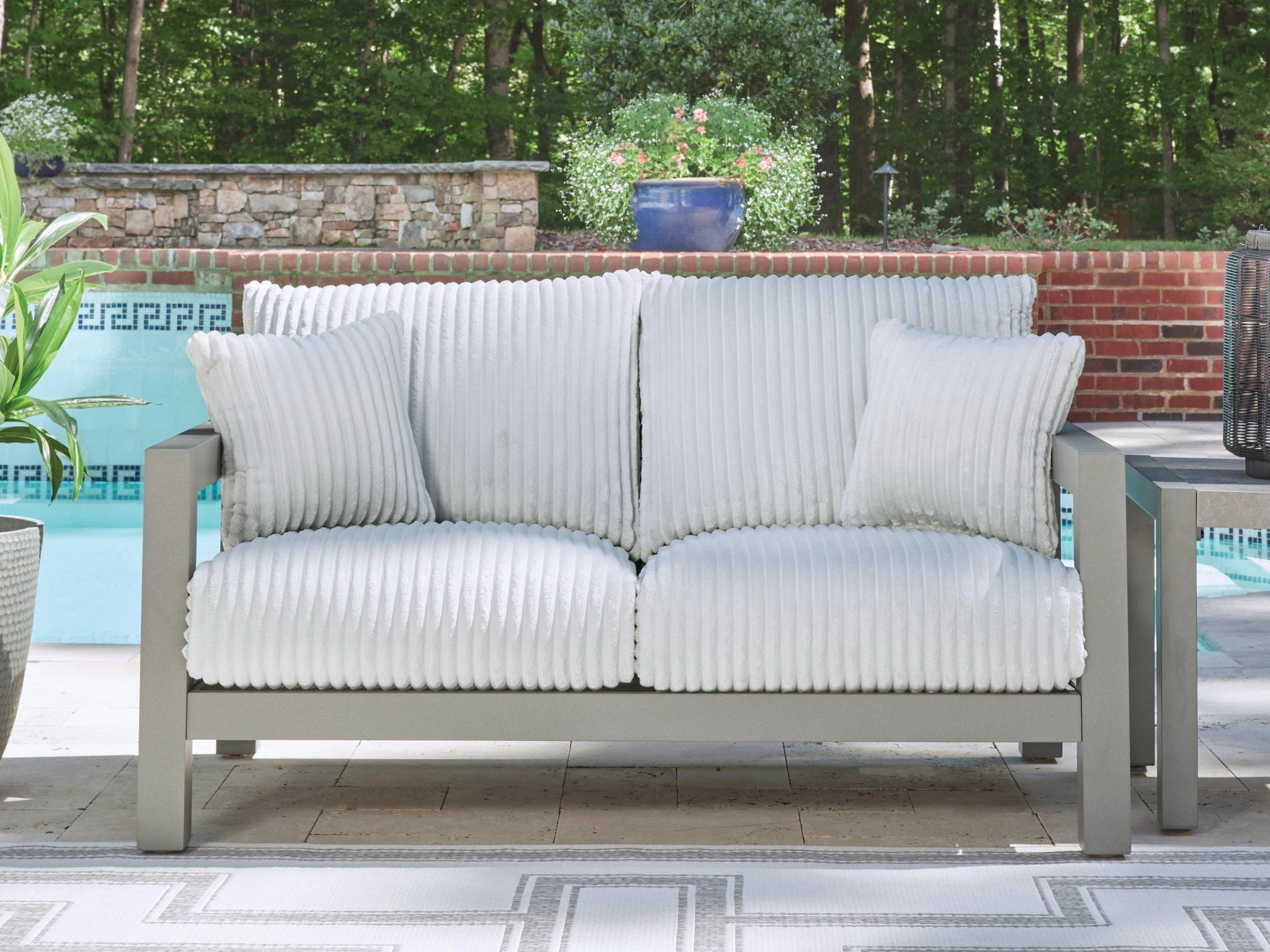 Hurley Park Outdoor Loveseat with Cushion - Image 2