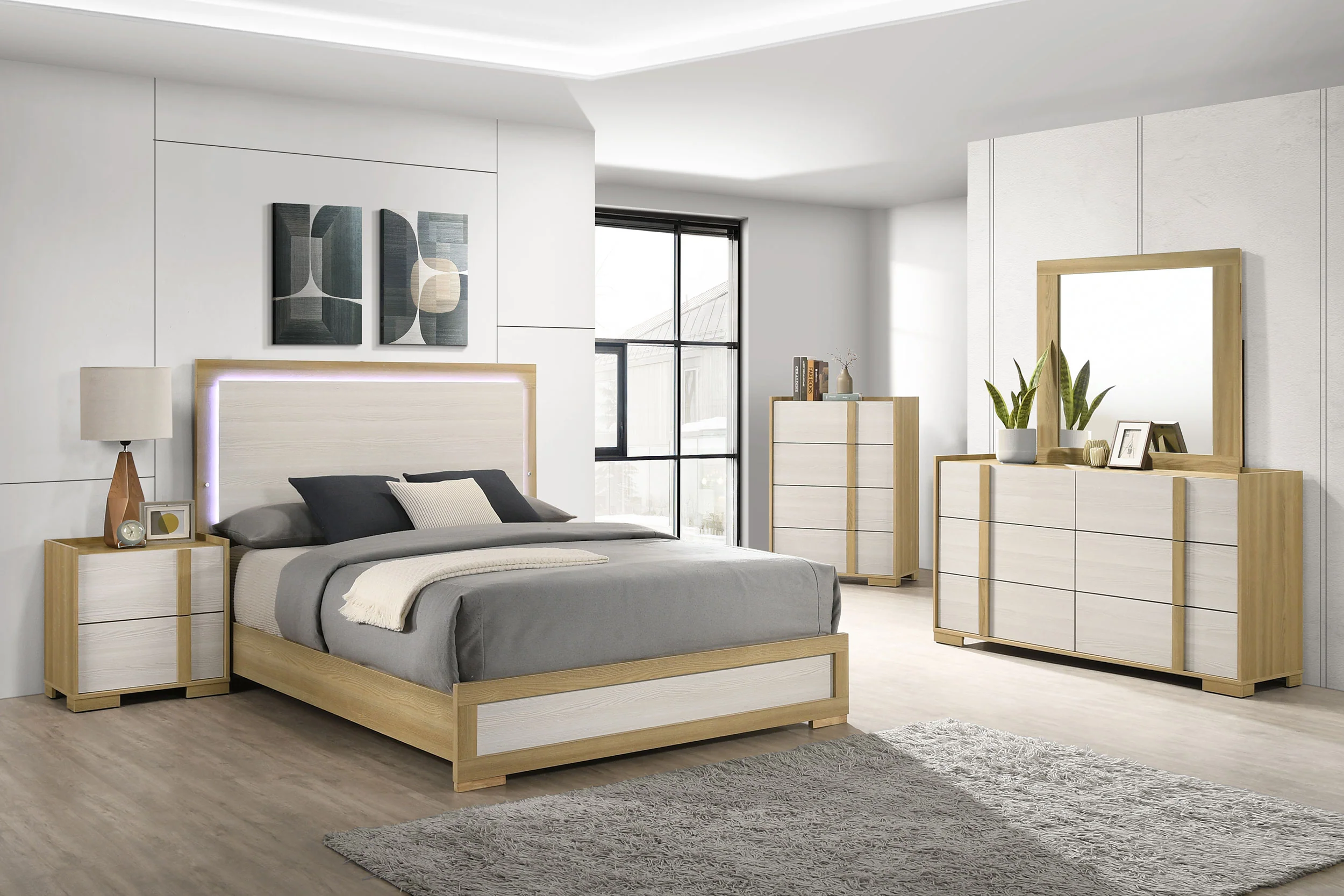 Hyland Panel Bed with LED Lighting - Image 24