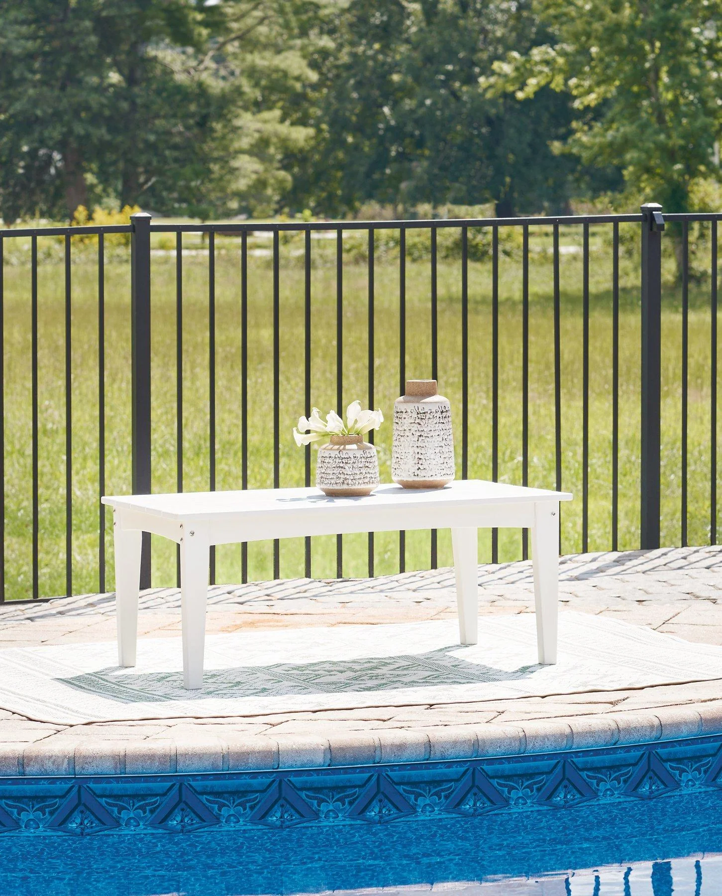Hyland wave Outdoor Coffee Table - Image 2