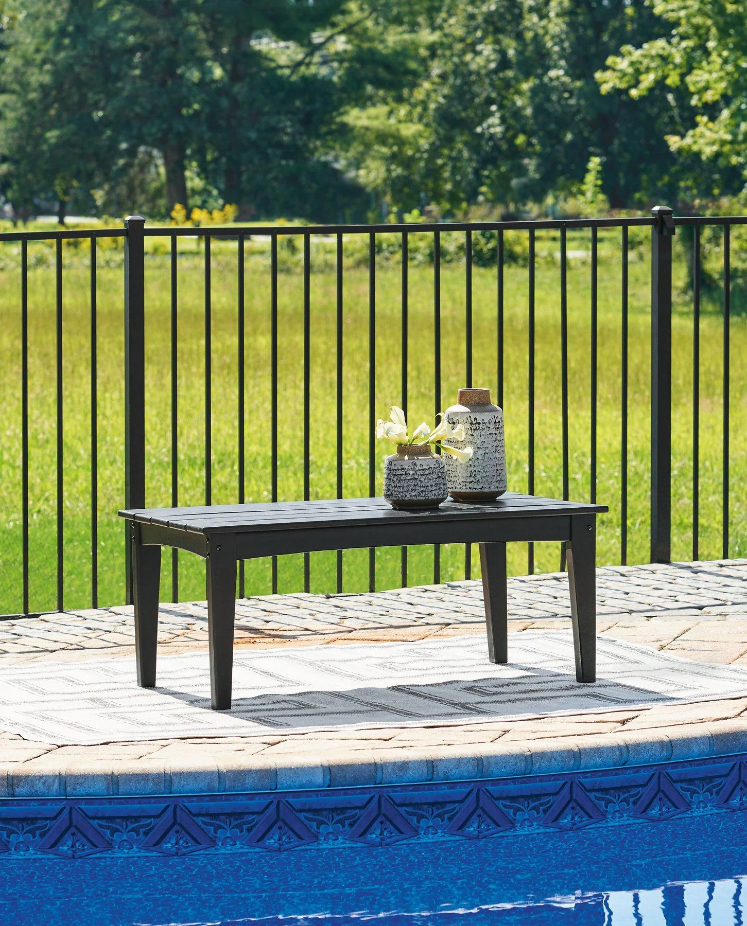 Hyland wave Outdoor Coffee Table - Image 9
