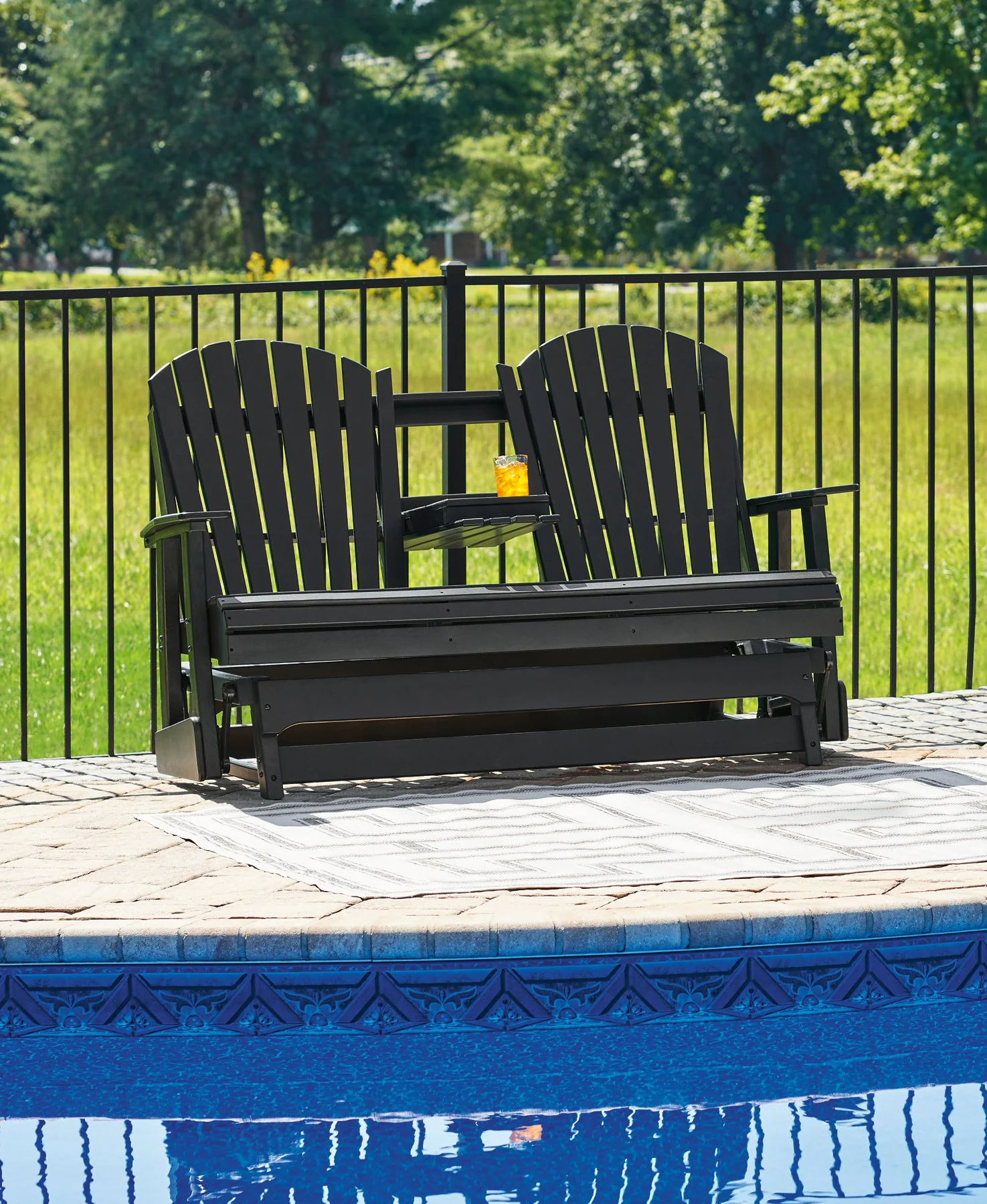 Hyland wave Outdoor Glider Loveseat - Image 14
