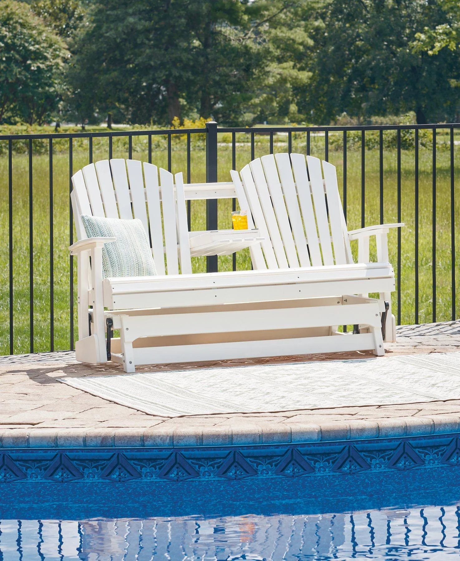 Hyland wave Outdoor Glider Loveseat - Image 4
