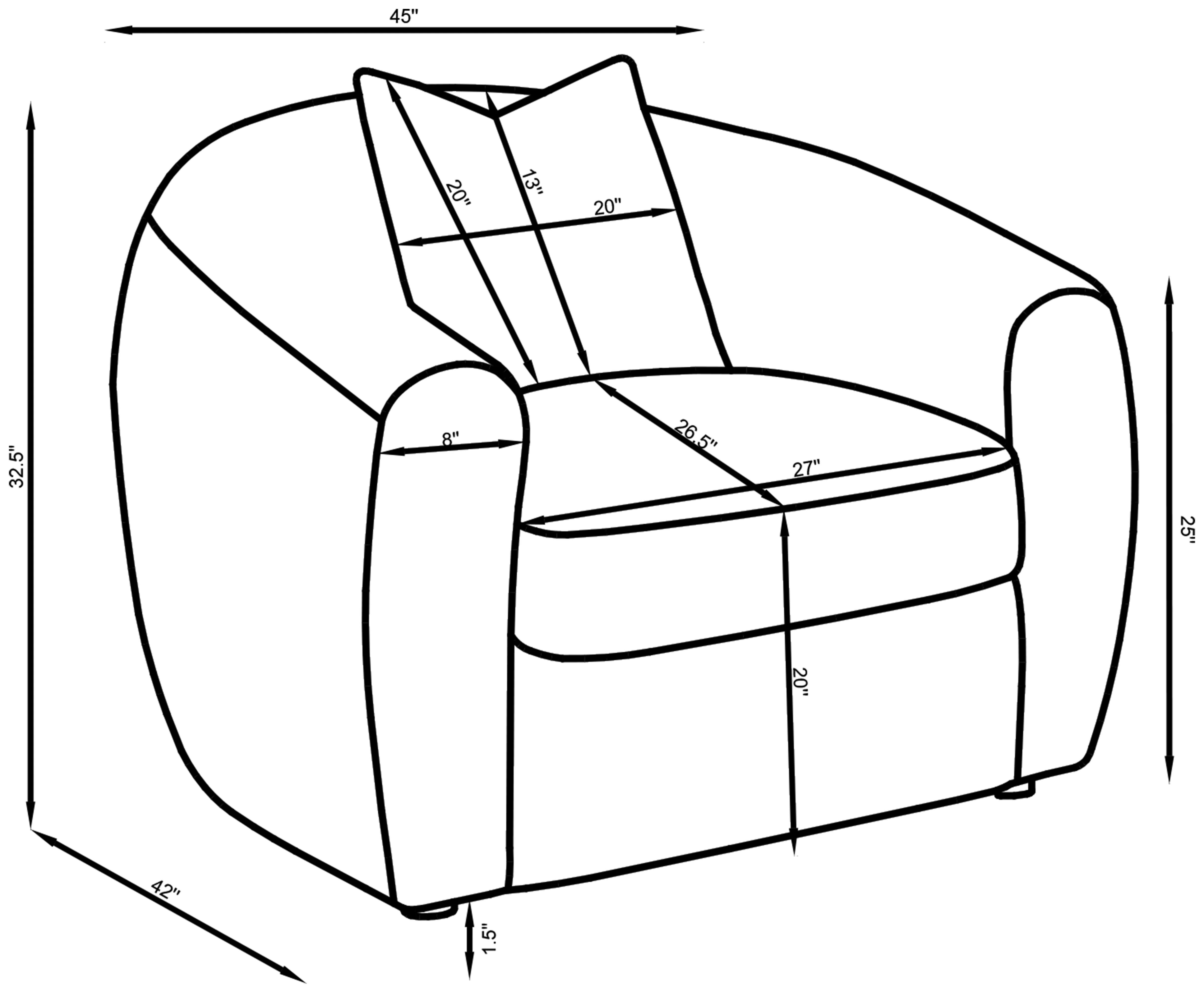 Isabella Accent Chair - Image 10