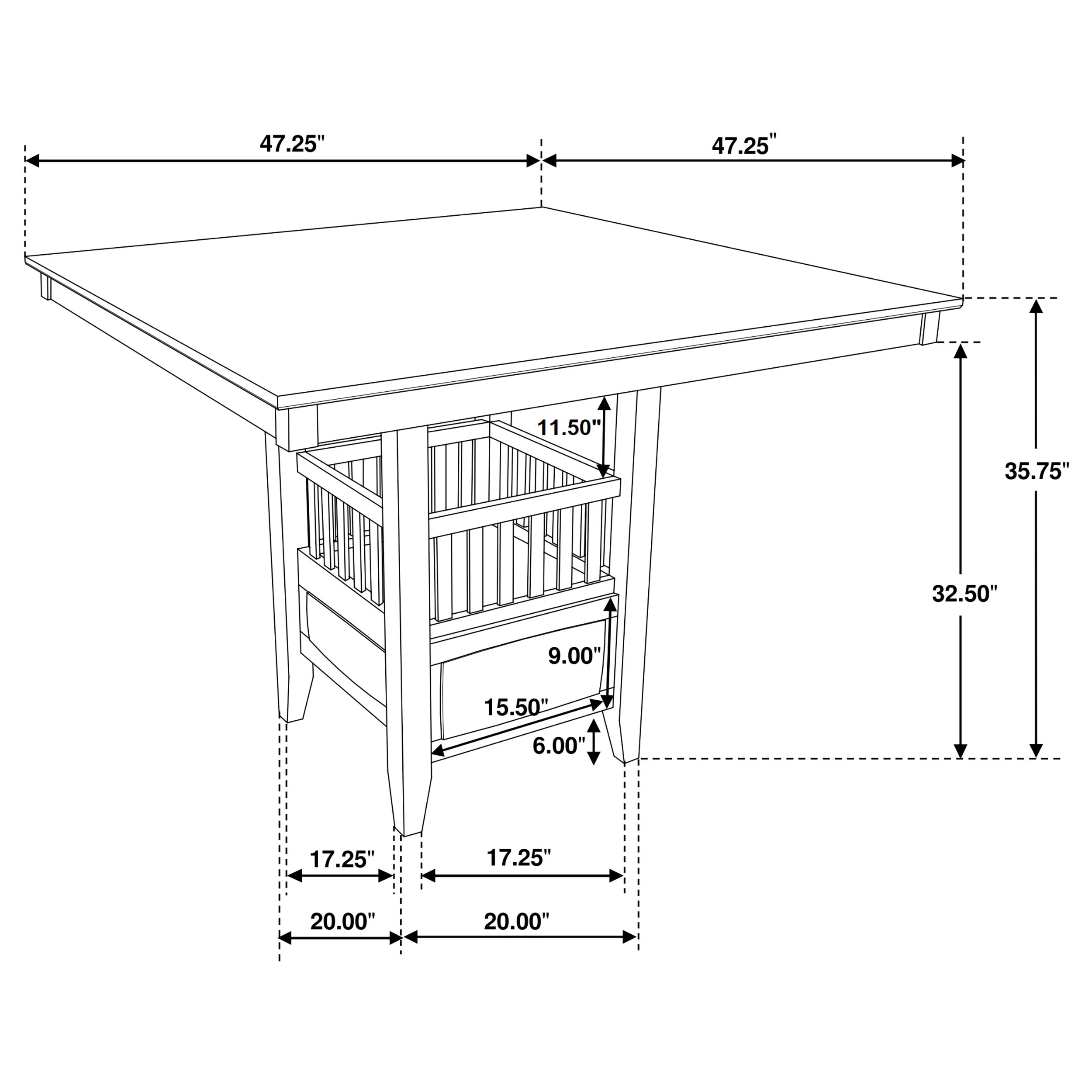 Jaden Counter Height Dining Table - Image 15