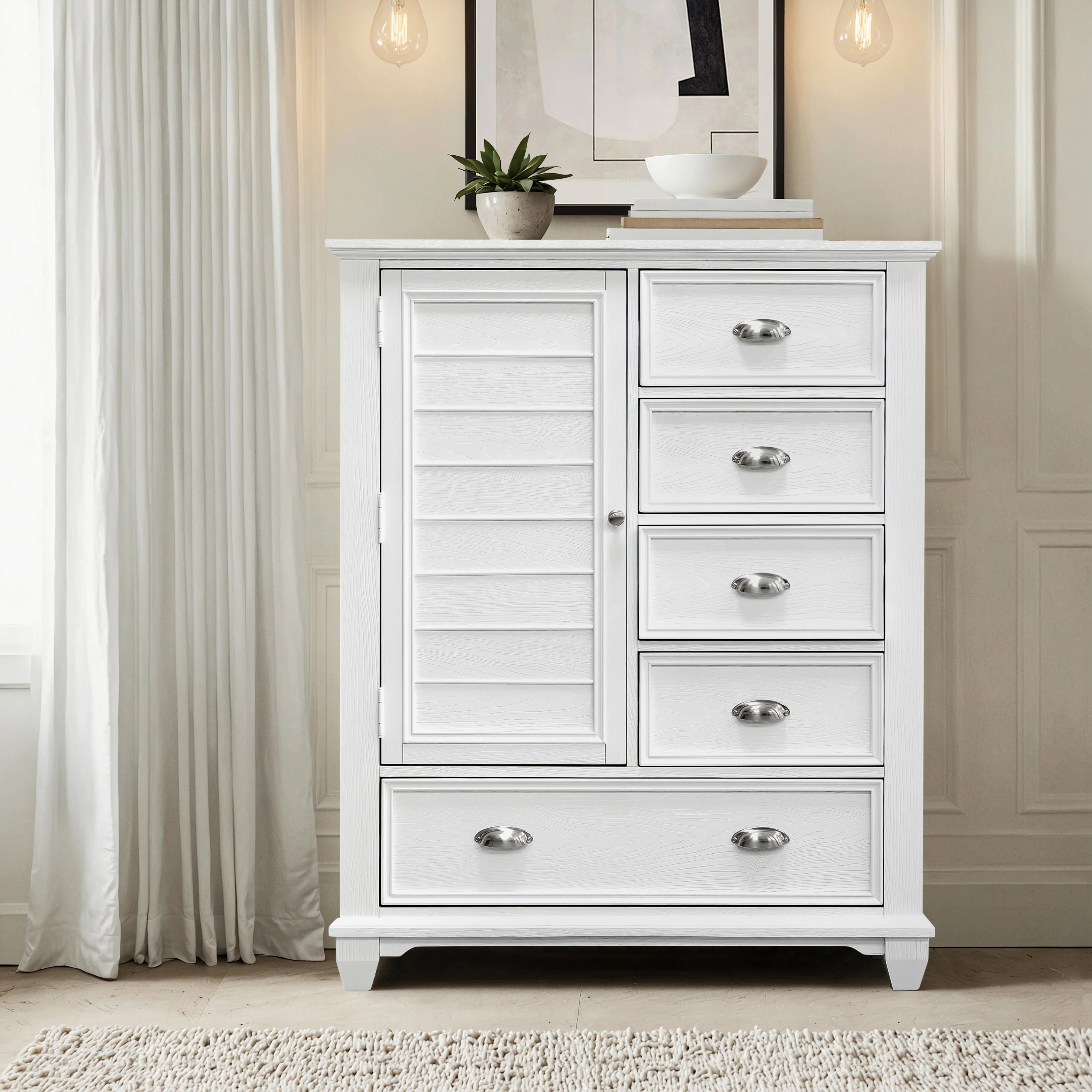 Jamestown Door Chest- White - Image 7