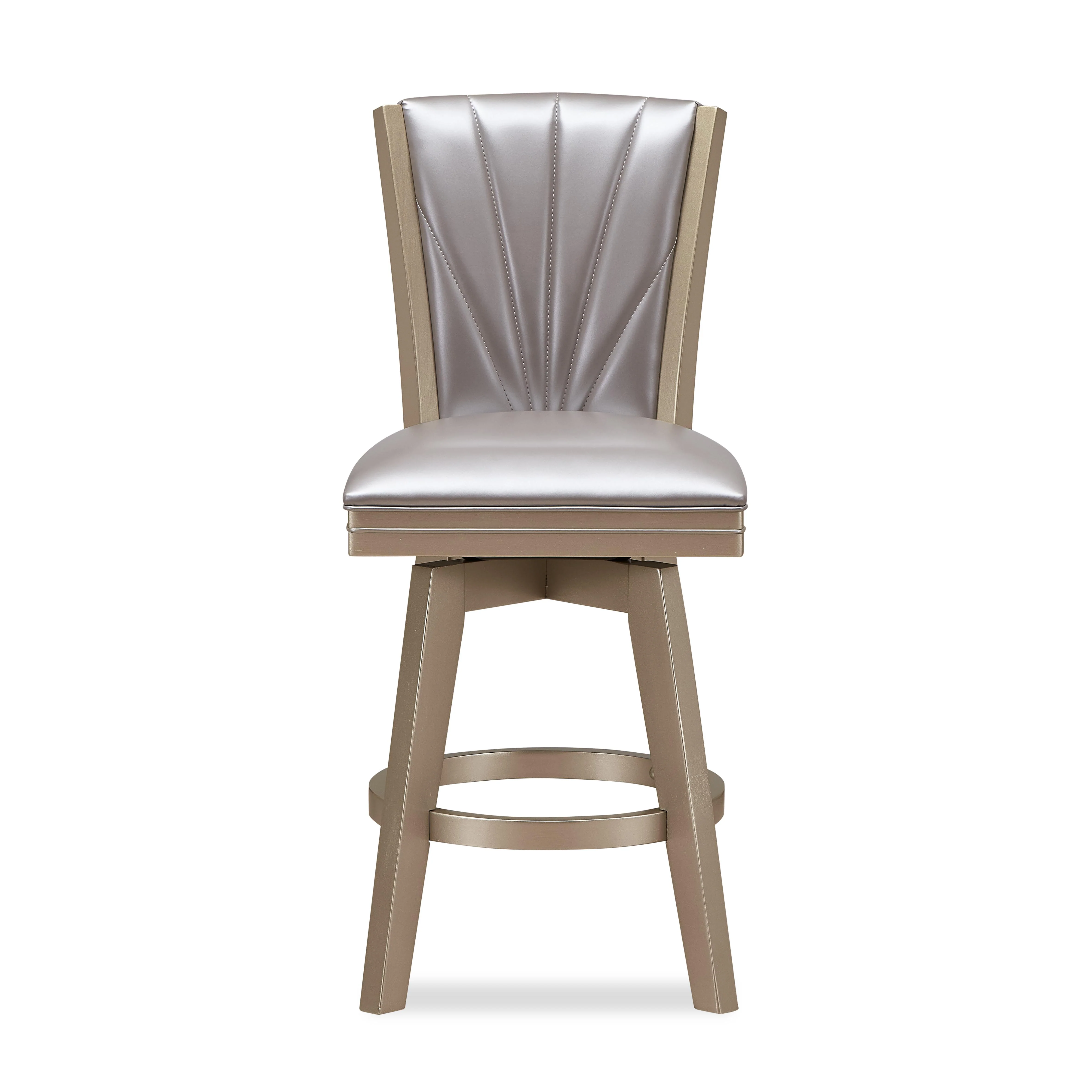 JAZZ 24" SWIVEL COUNTER STOOL-PEARL/GOLD - Image 3