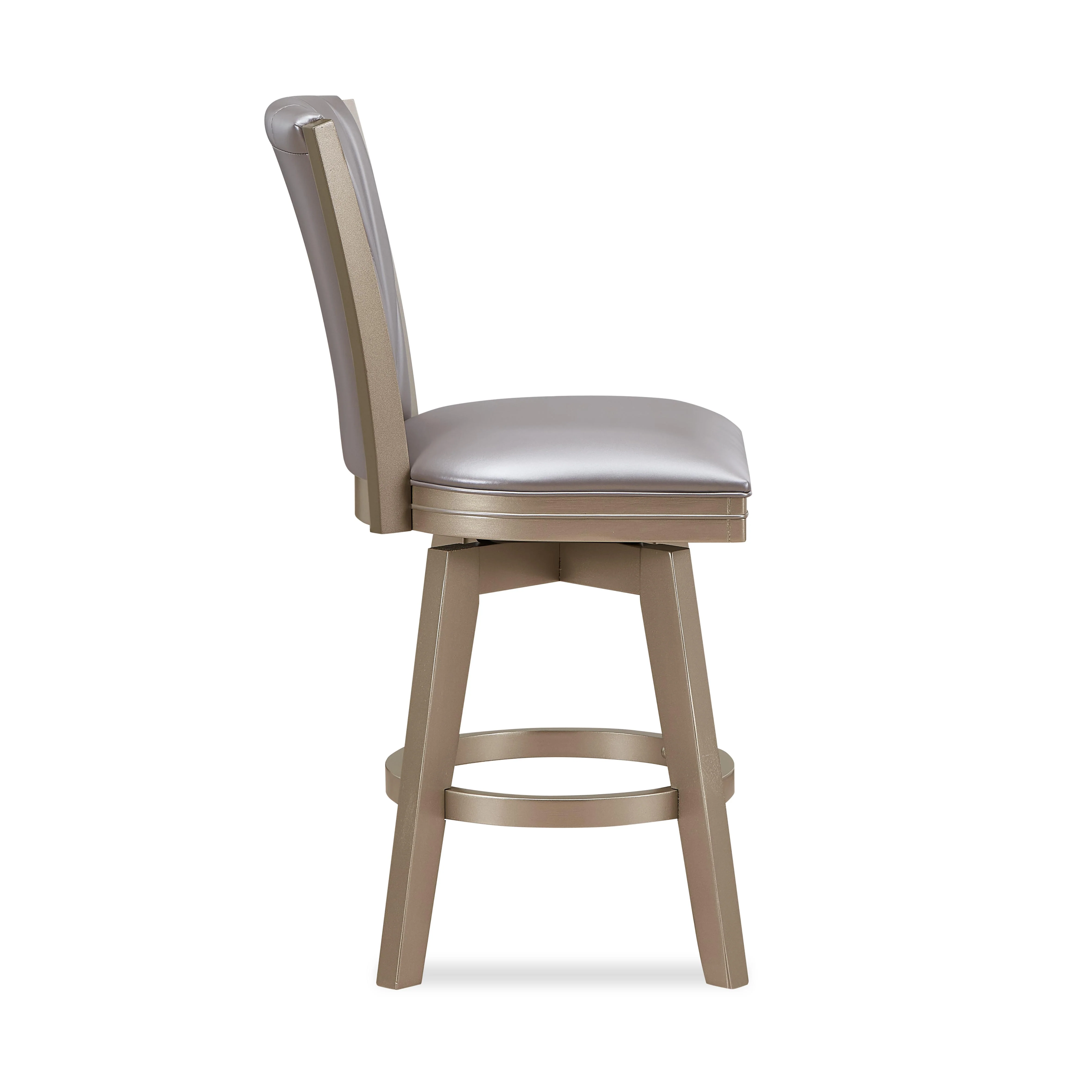 JAZZ 24" SWIVEL COUNTER STOOL-PEARL/GOLD - Image 4