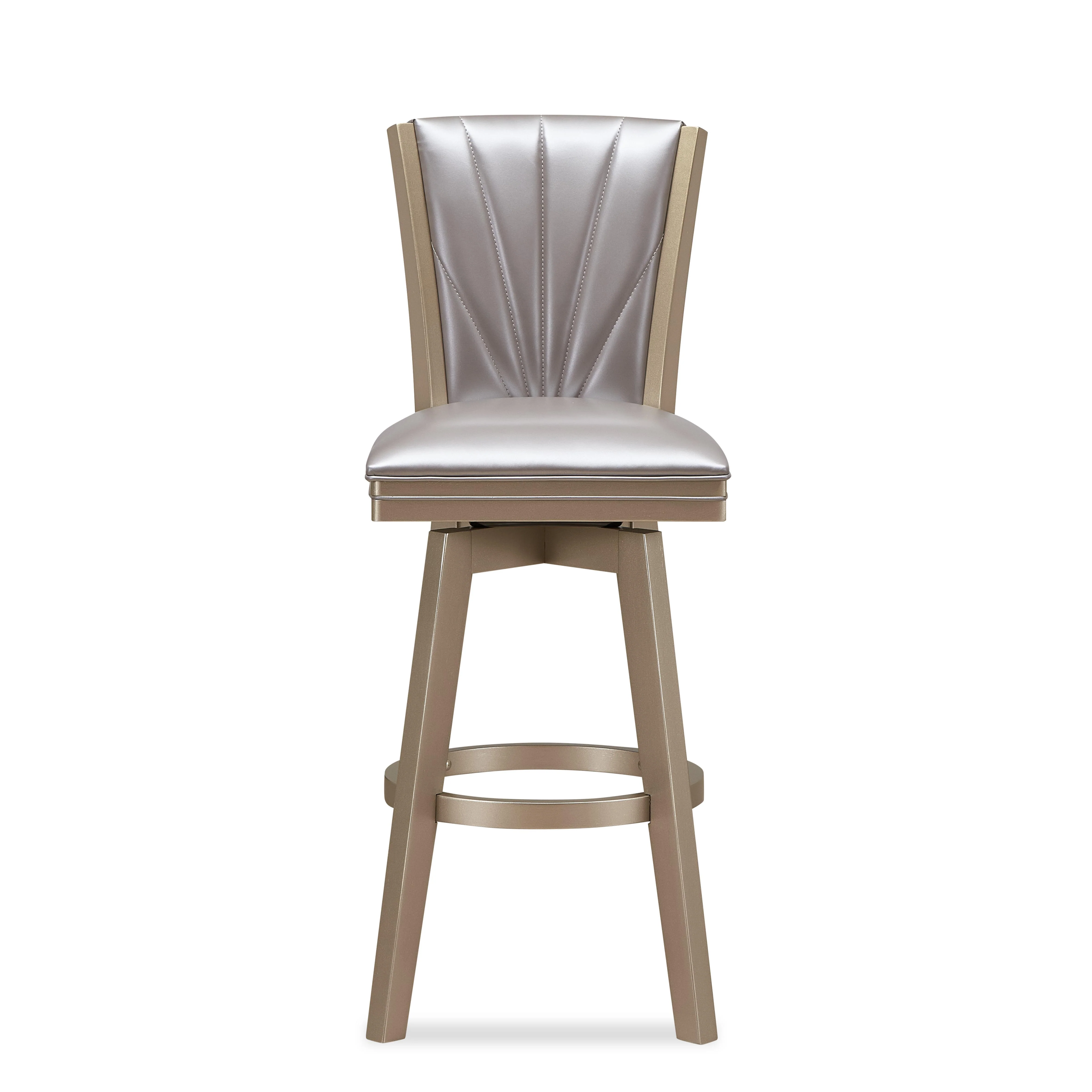 JAZZ 30" SWIVEL BAR STOOL-PEARL/GOLD - Image 3