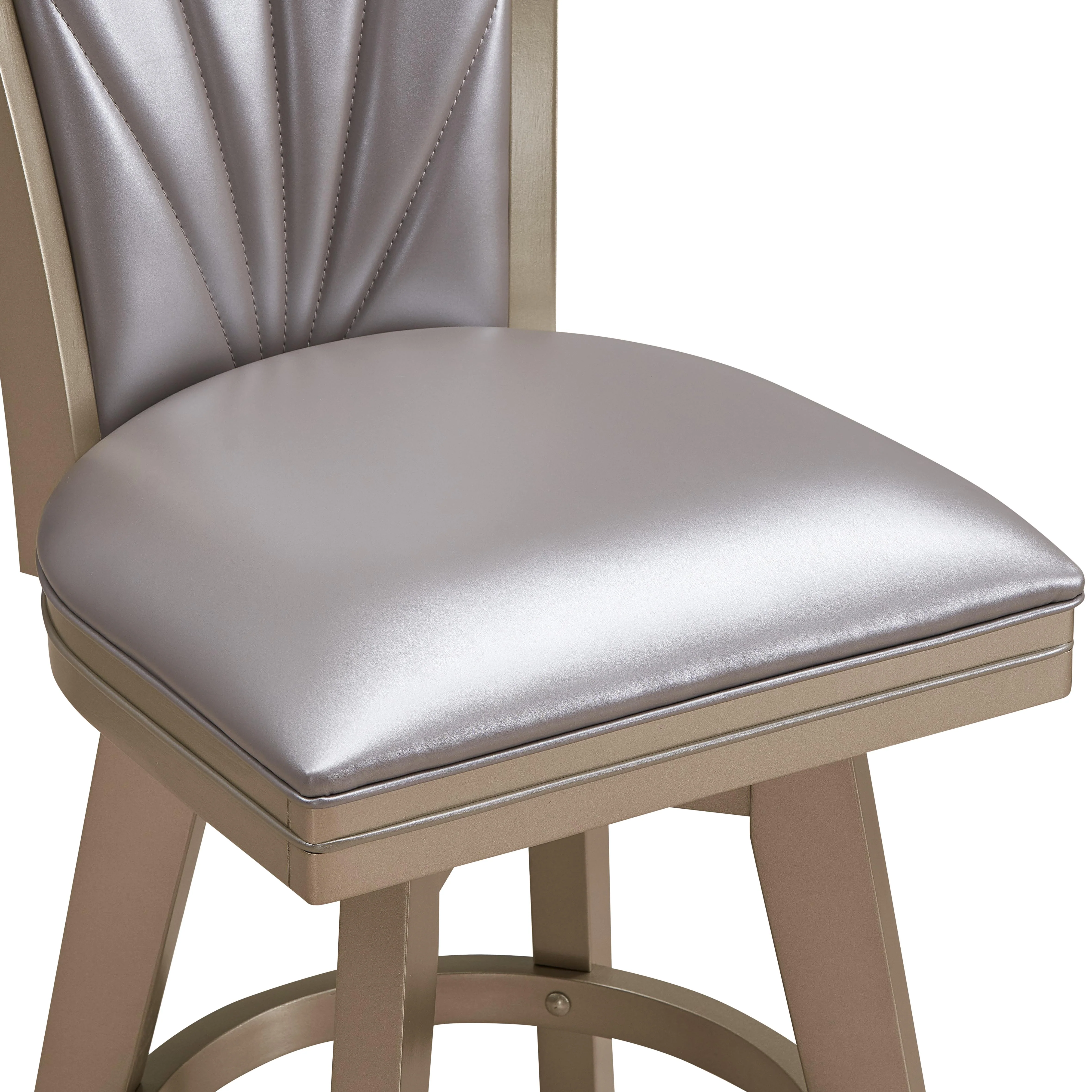 JAZZ 30" SWIVEL BAR STOOL-PEARL/GOLD - Image 6