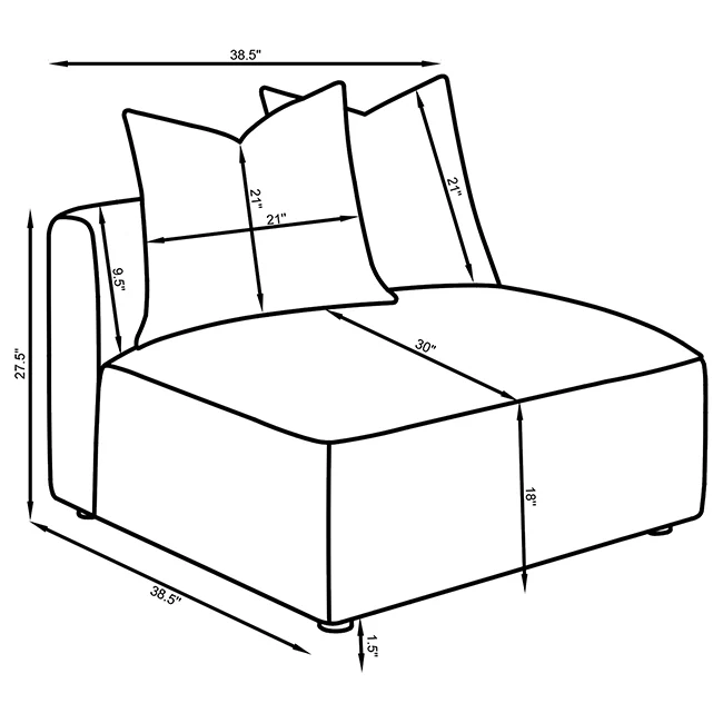 Jennifer Armless Chair - Image 10