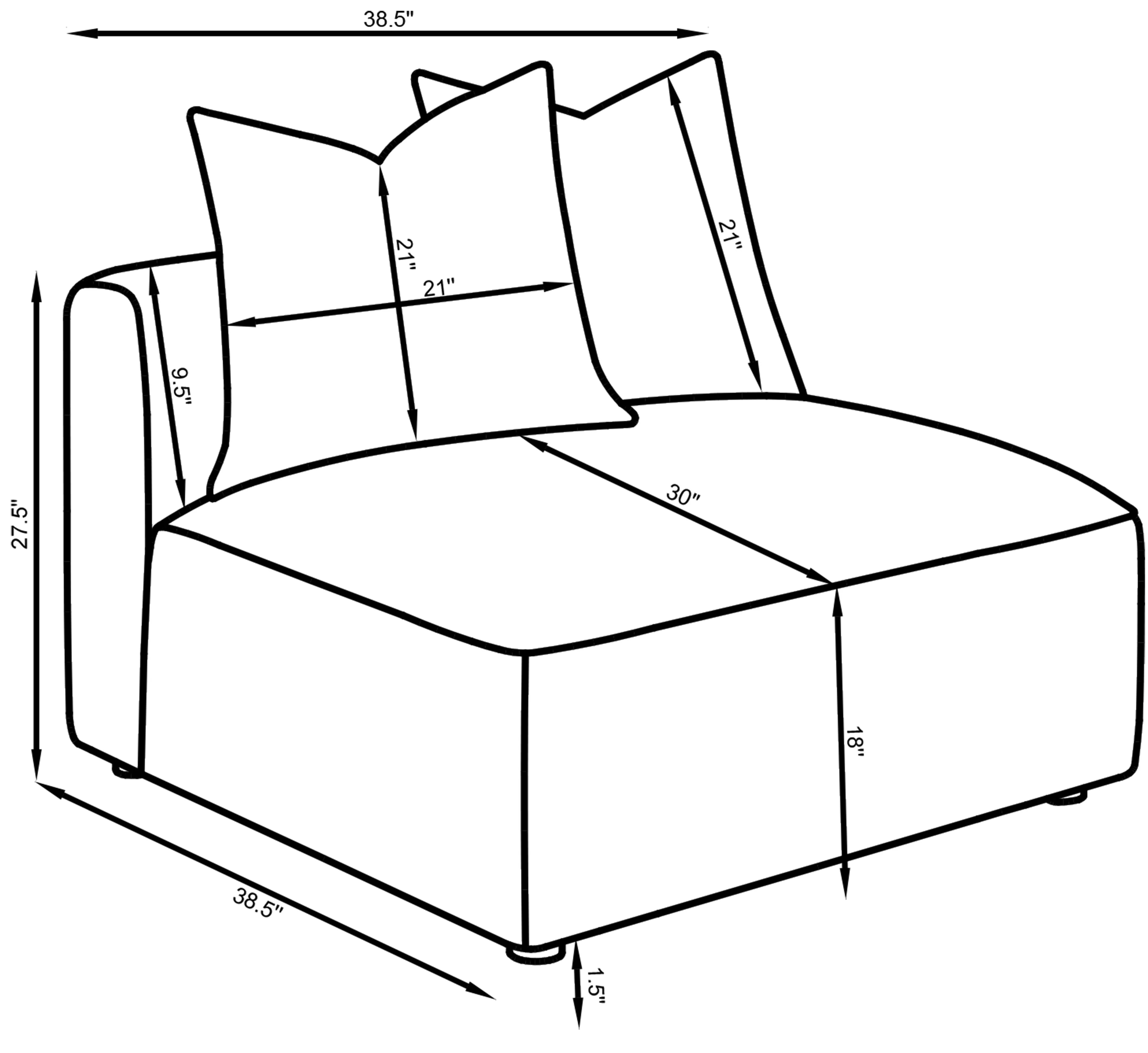 Jennifer Armless Chair - Image 28