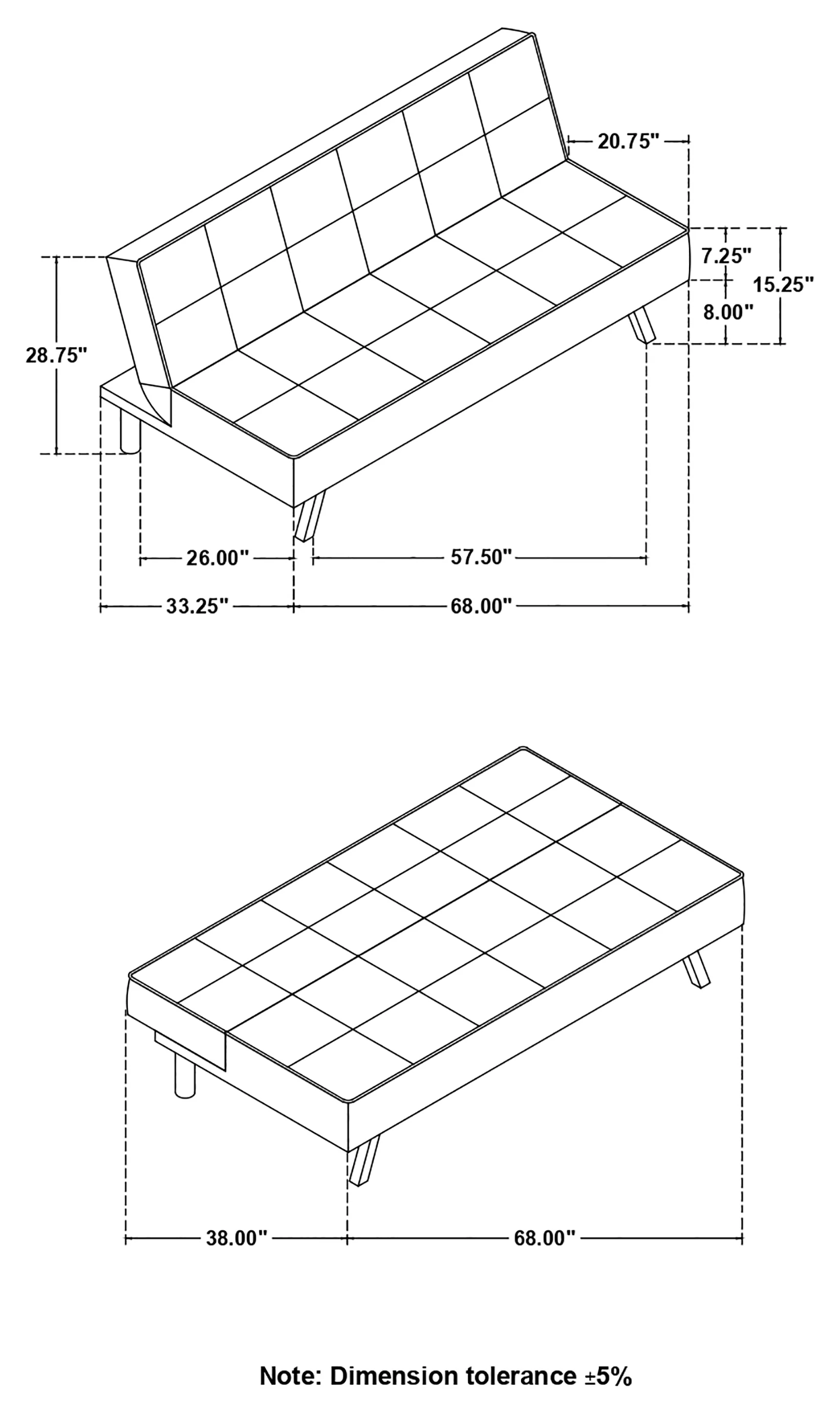 Joel Convertible Sofa Bed - Image 9