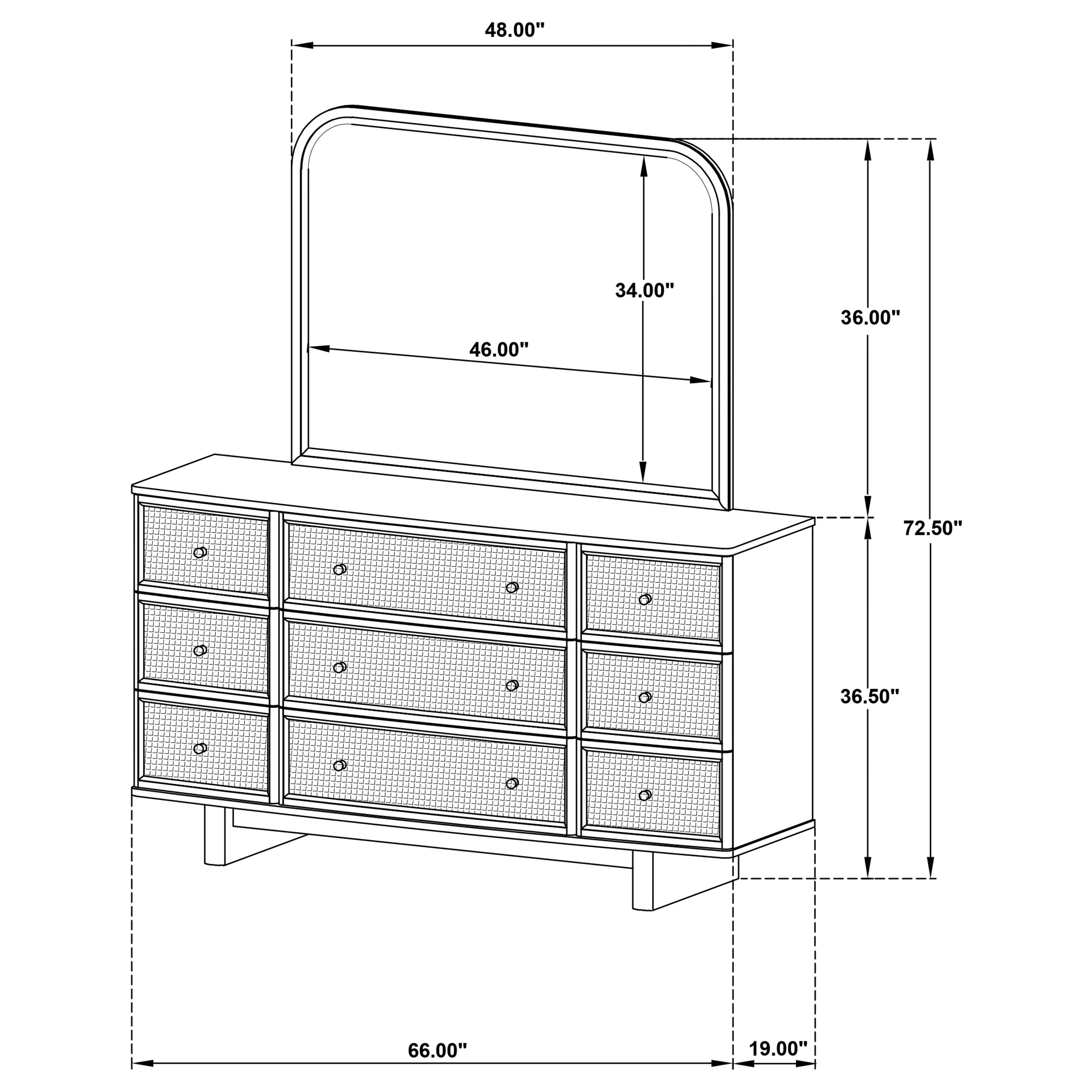 Kailani Dresser with Mirror - Image 14
