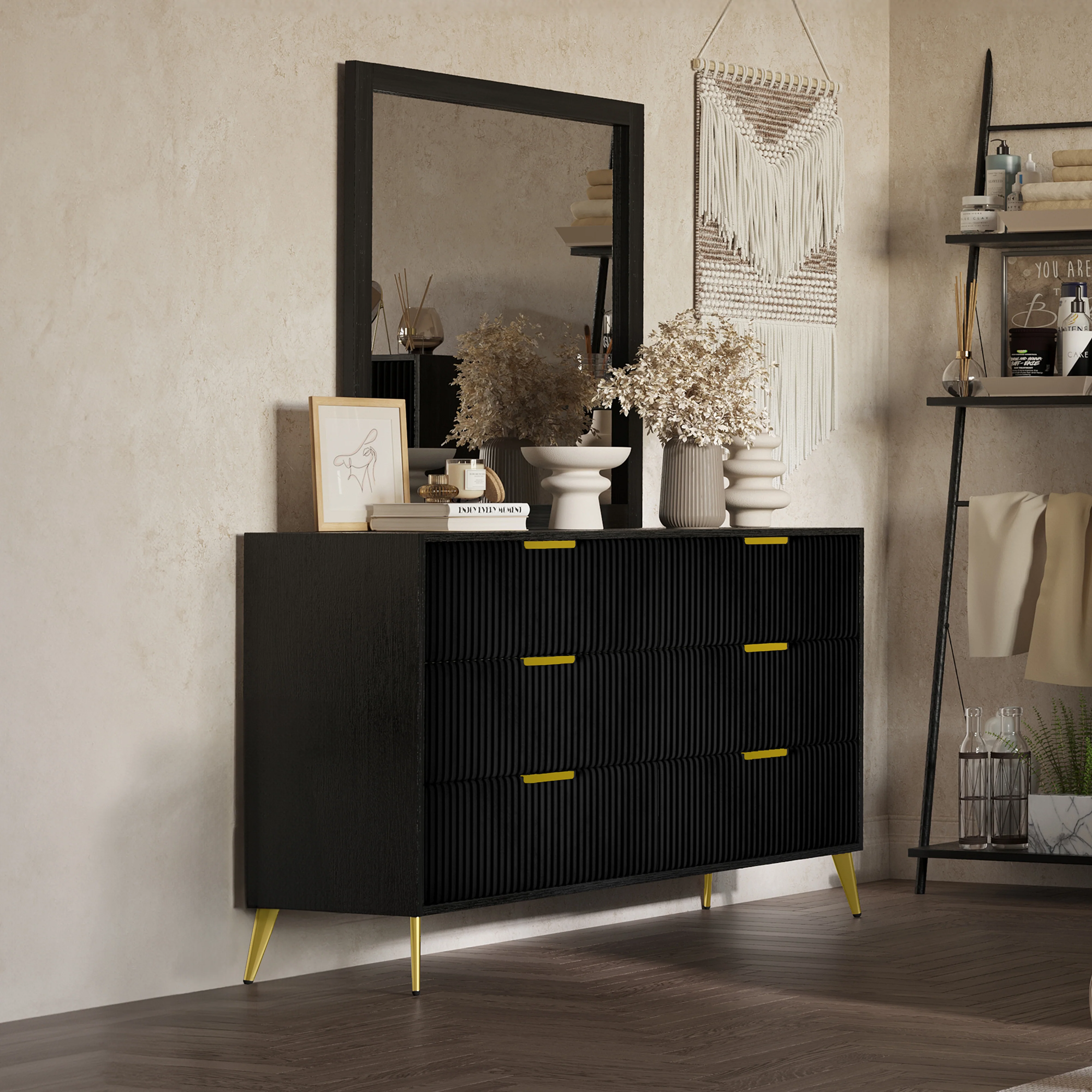 Kailani Mirror- Black - Image 7