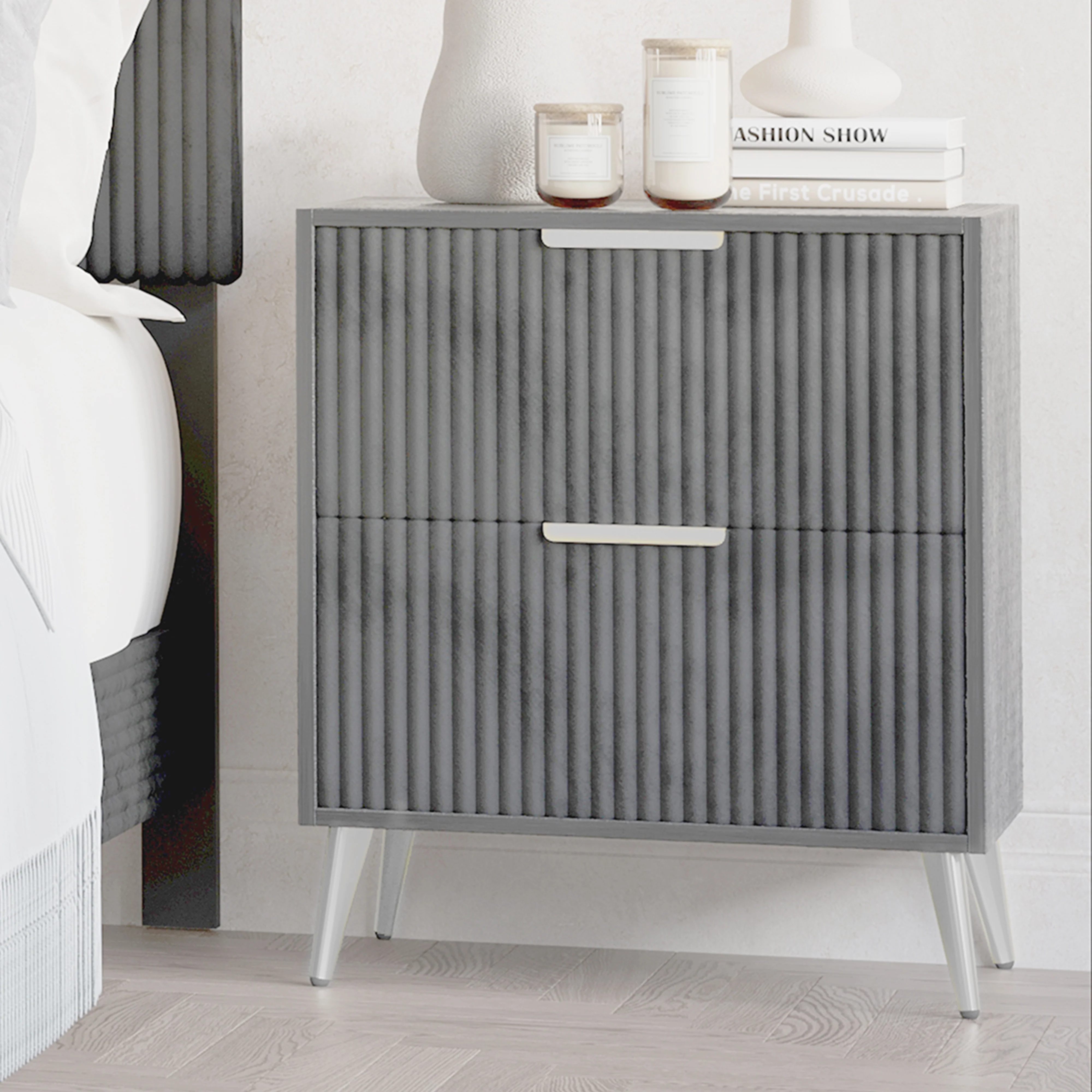 Kailani Nightstand- Gray - Image 6
