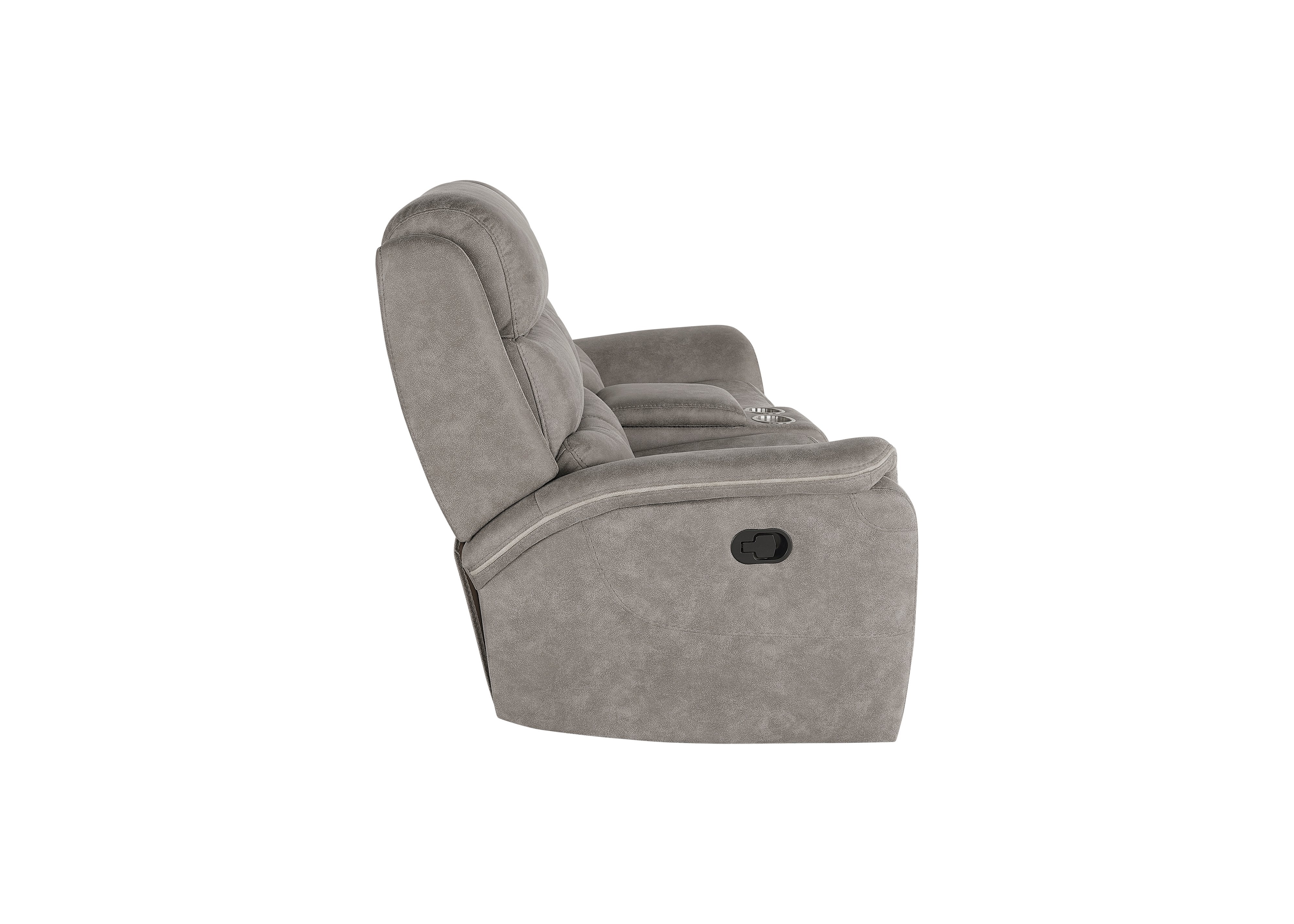 Kamari Console Loveseat W/ Dual Recliners-Gray - Image 3