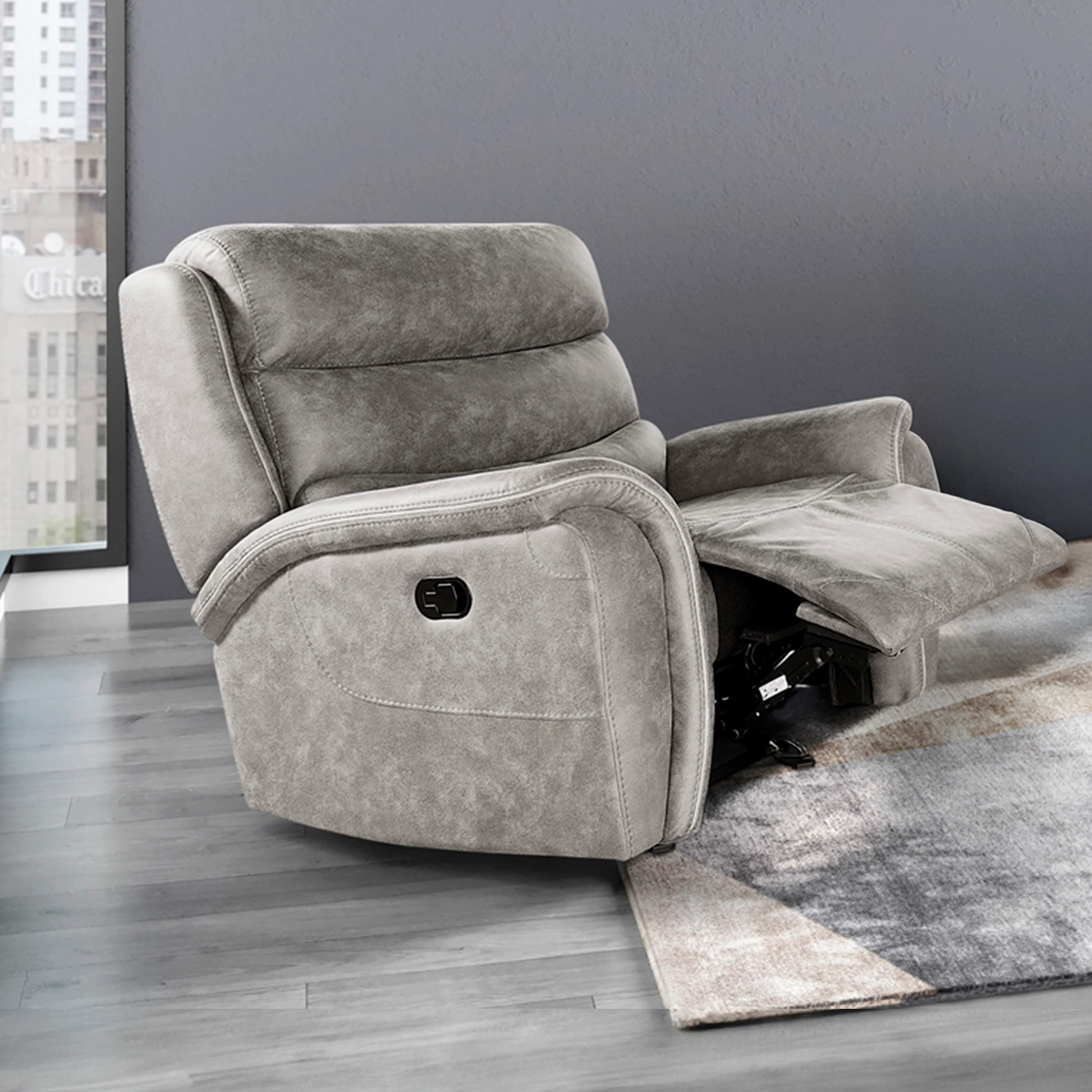 Kamari Glider Recliner-Gray - Image 7