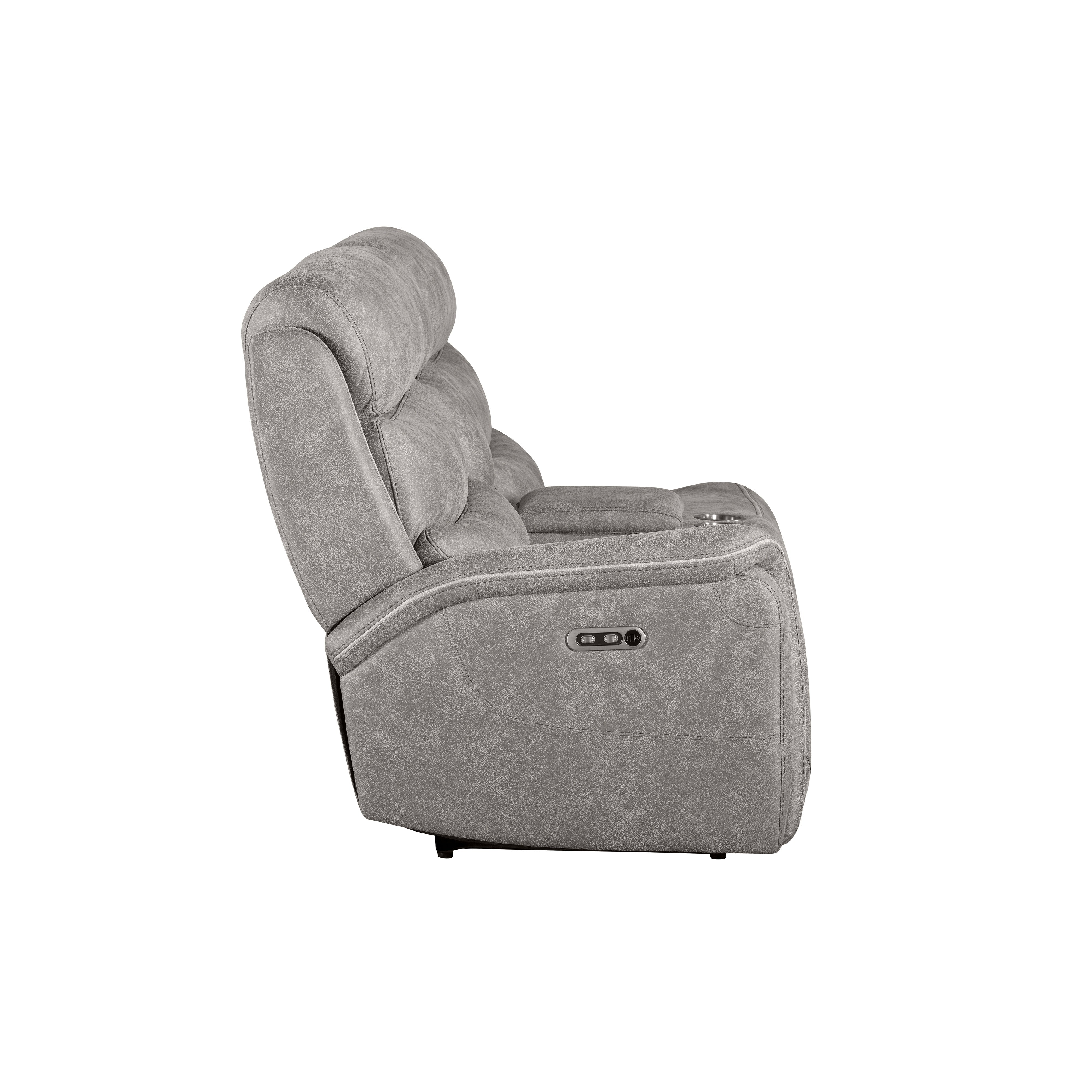 Kamari Laf Console Loveseat W/Dual Pwr Hr & Fr-Gray - Image 5