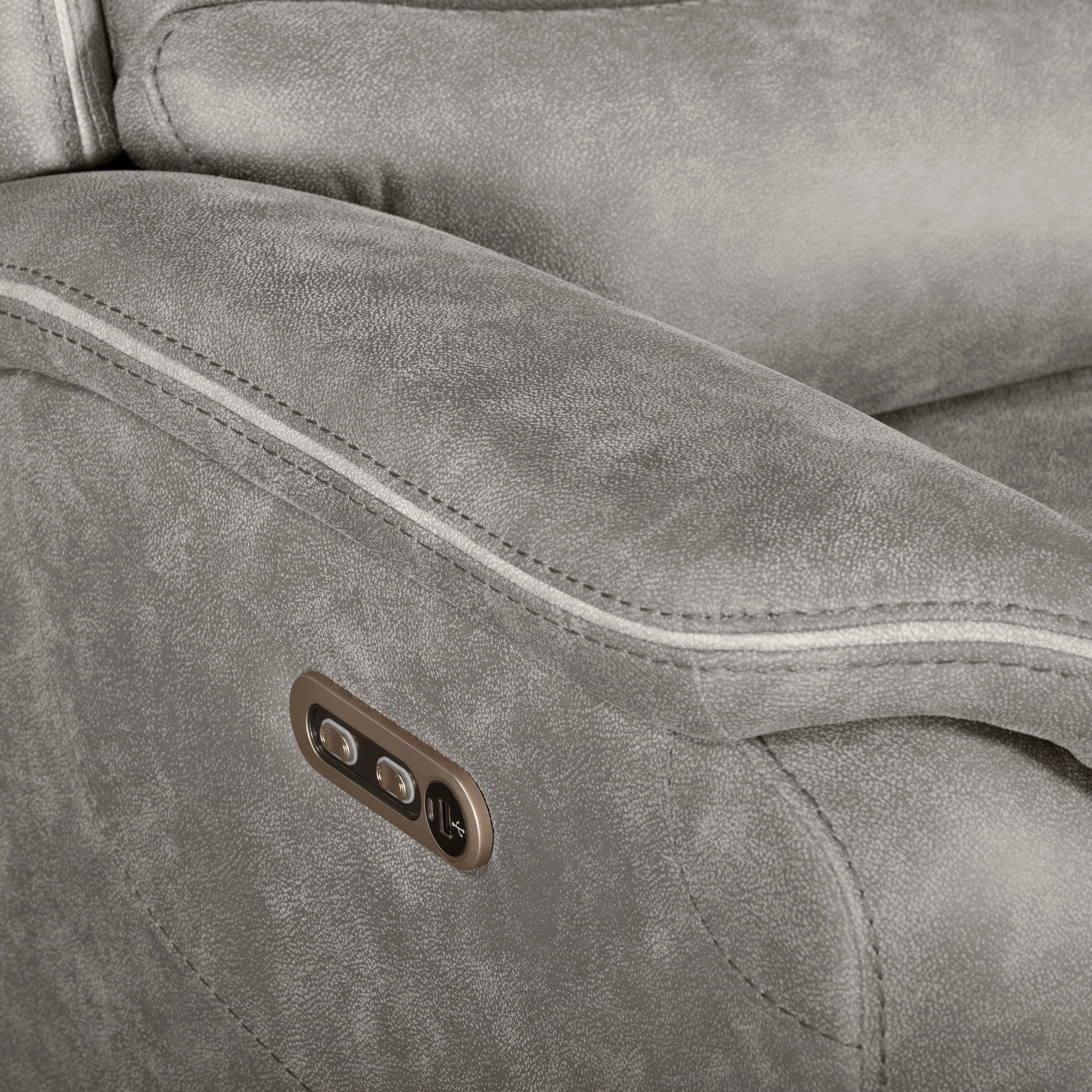 Kamari Laf Console Loveseat W/Dual Pwr Hr & Fr-Gray - Image 7