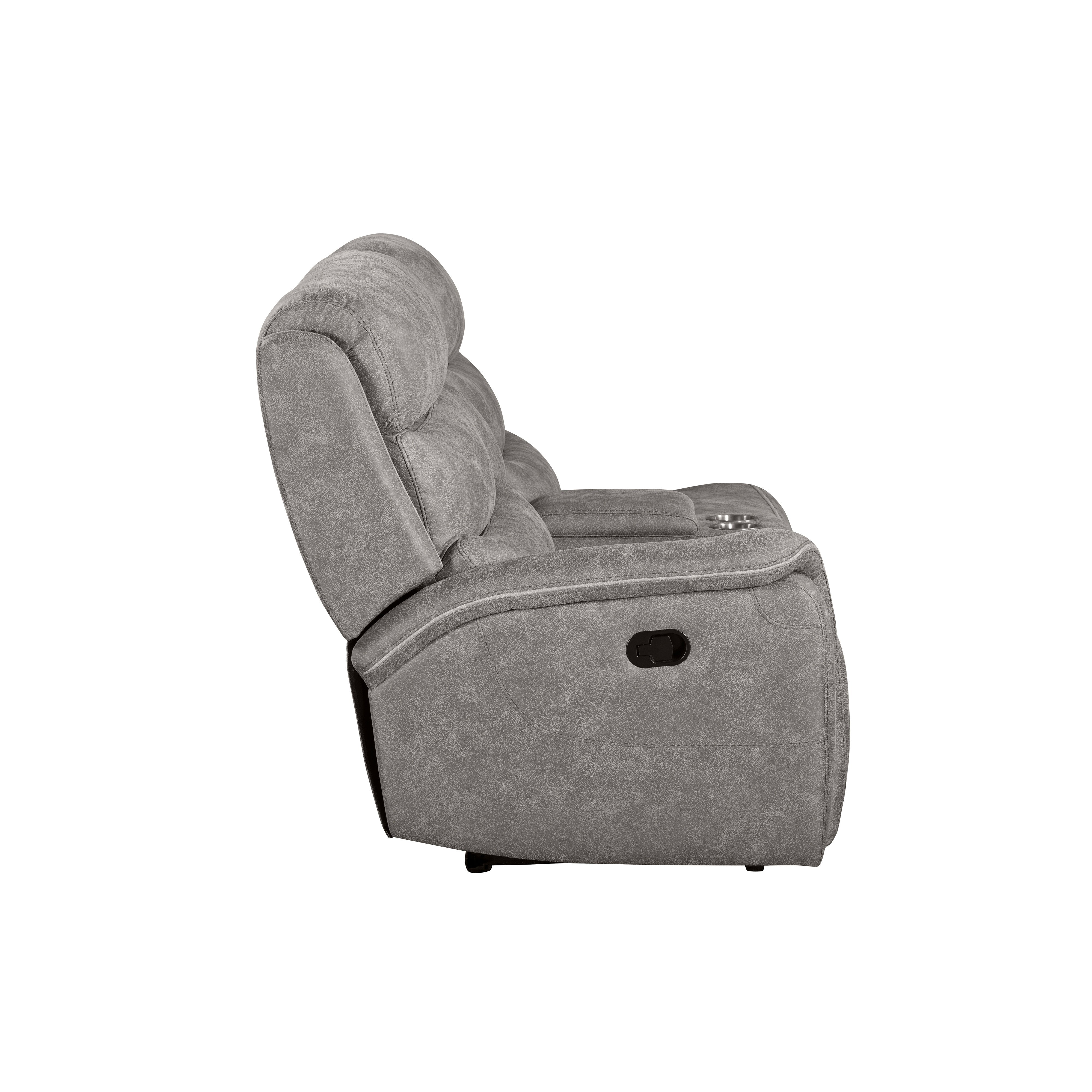 Kamari Laf Console Loveseat W/Dual Recliner-Gray - Image 5