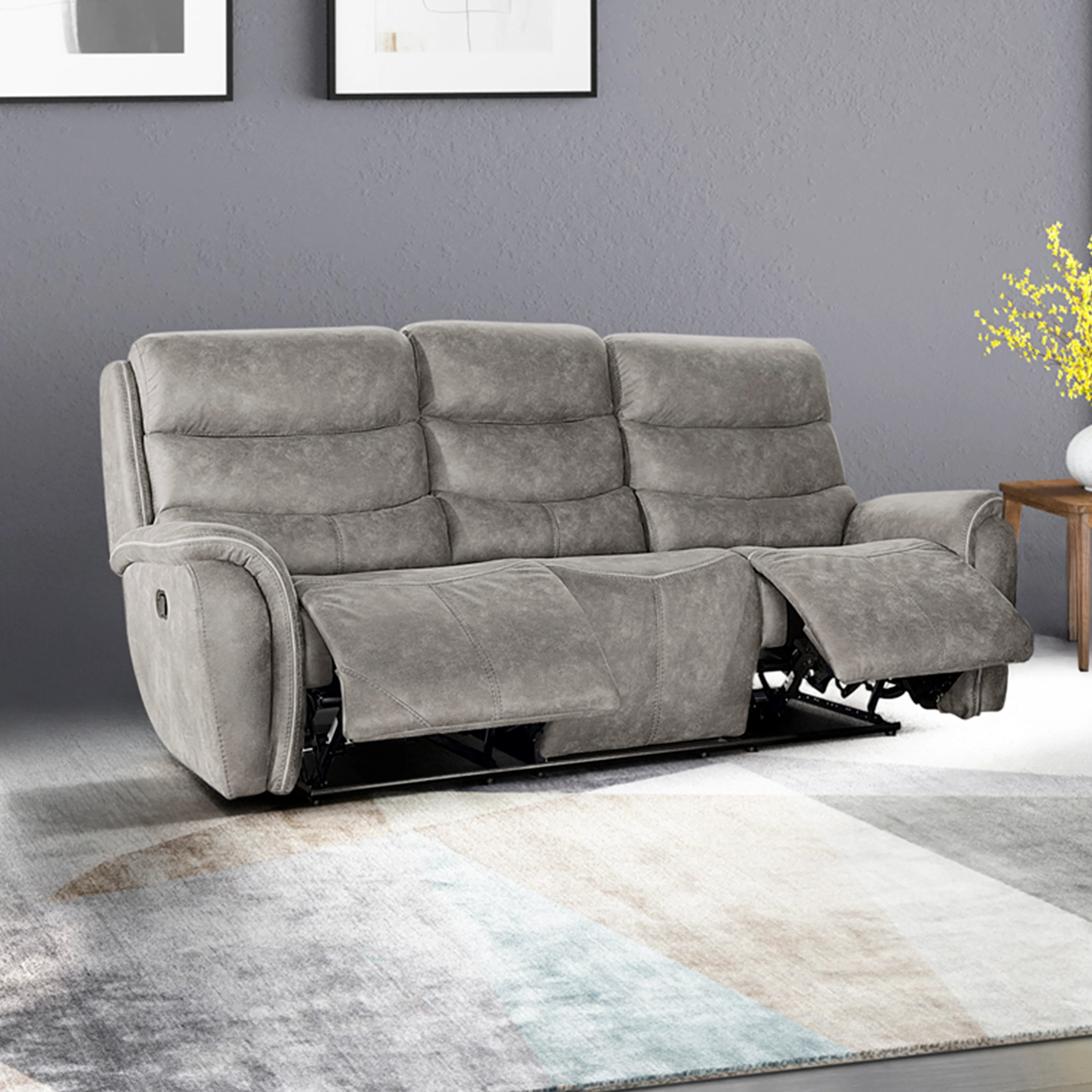 Kamari Sofa W/Dual Recliner-Gray - Image 7