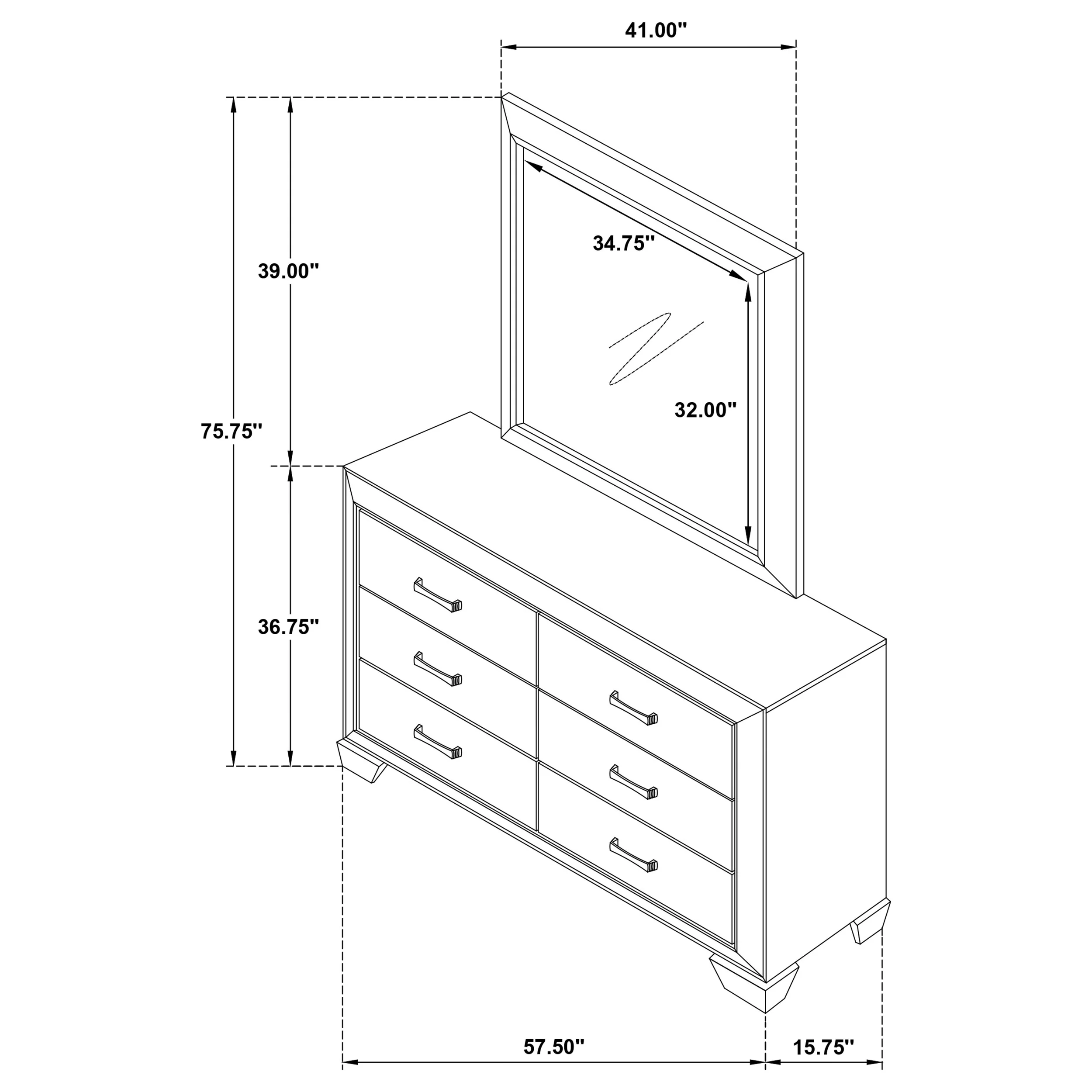 Kauffman Dresser with Mirror - Image 10
