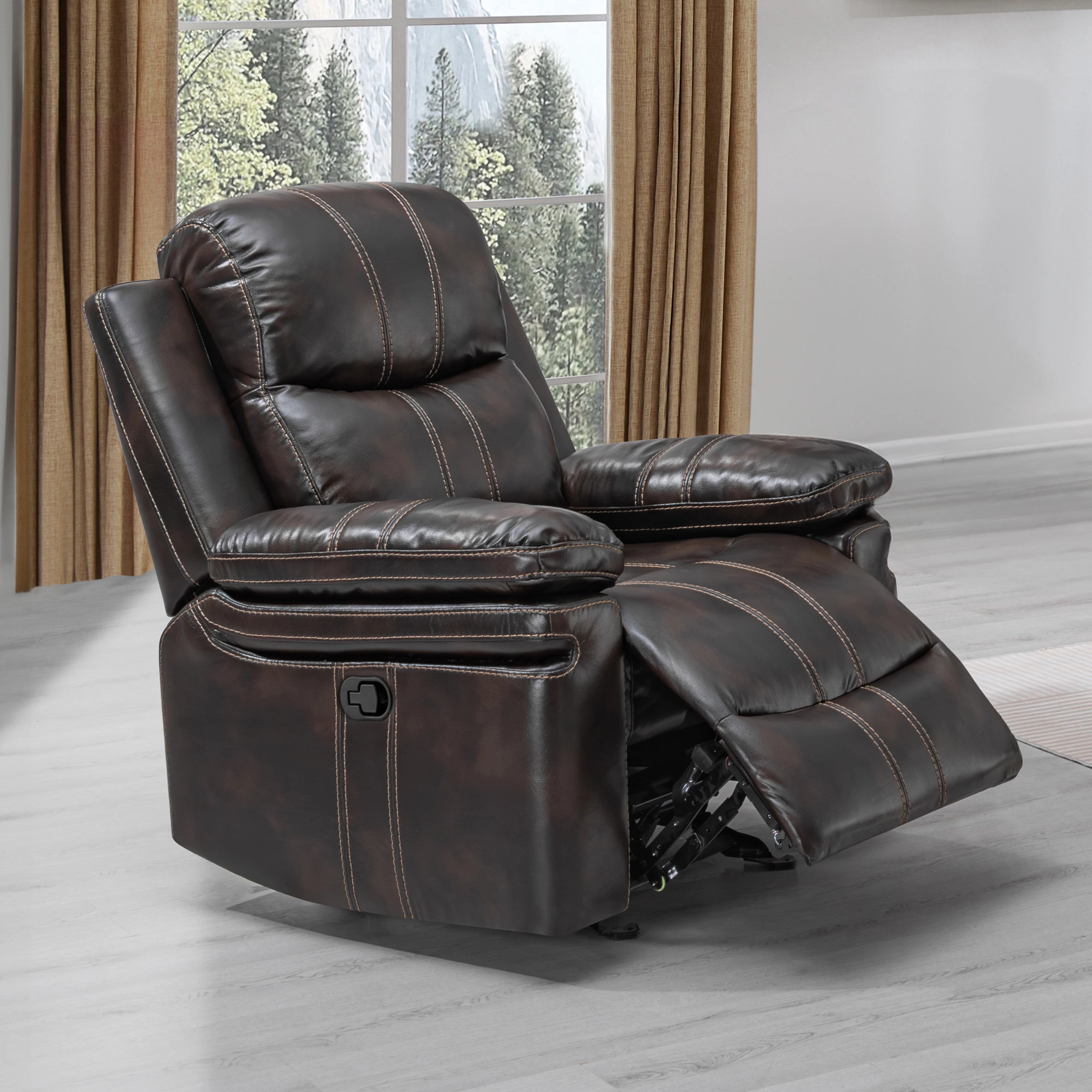 Kellen Glider Recliner-Brown - Image 6