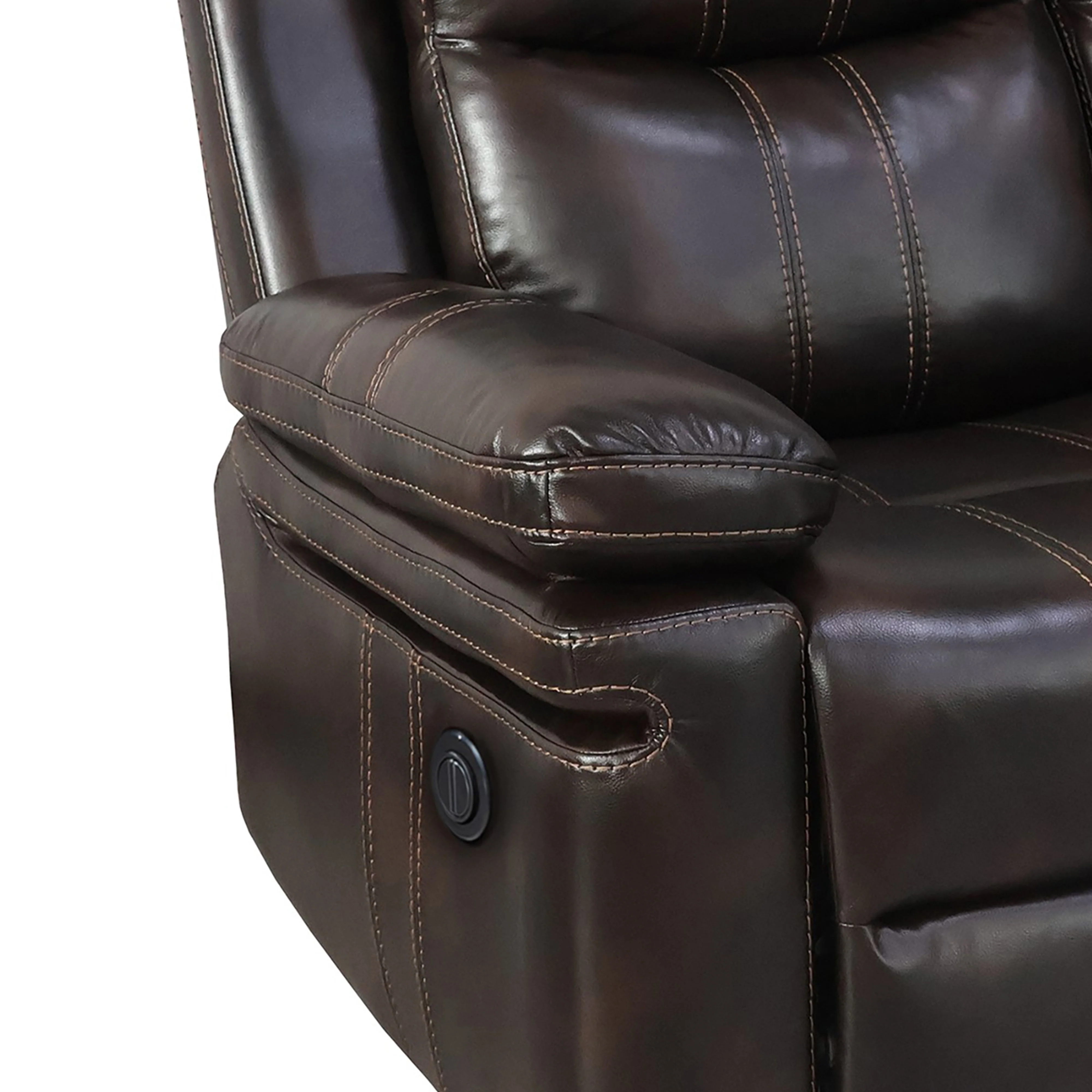 Kellen Glider Recliner W/Pwr Fr-Brown - Image 4