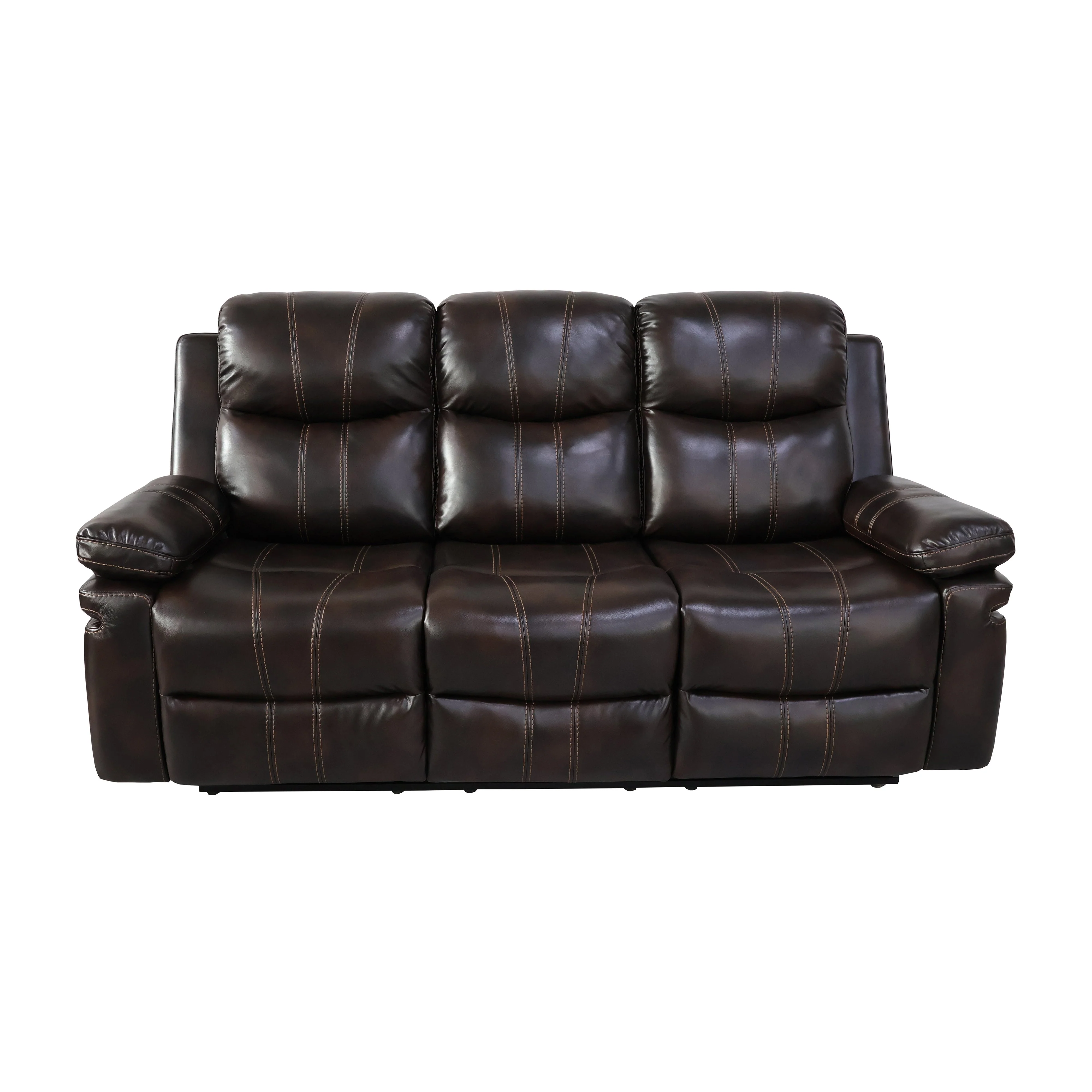 Kellen Sofa W/ Drop Down Tray & Pwr Fr-Brown - Image 2