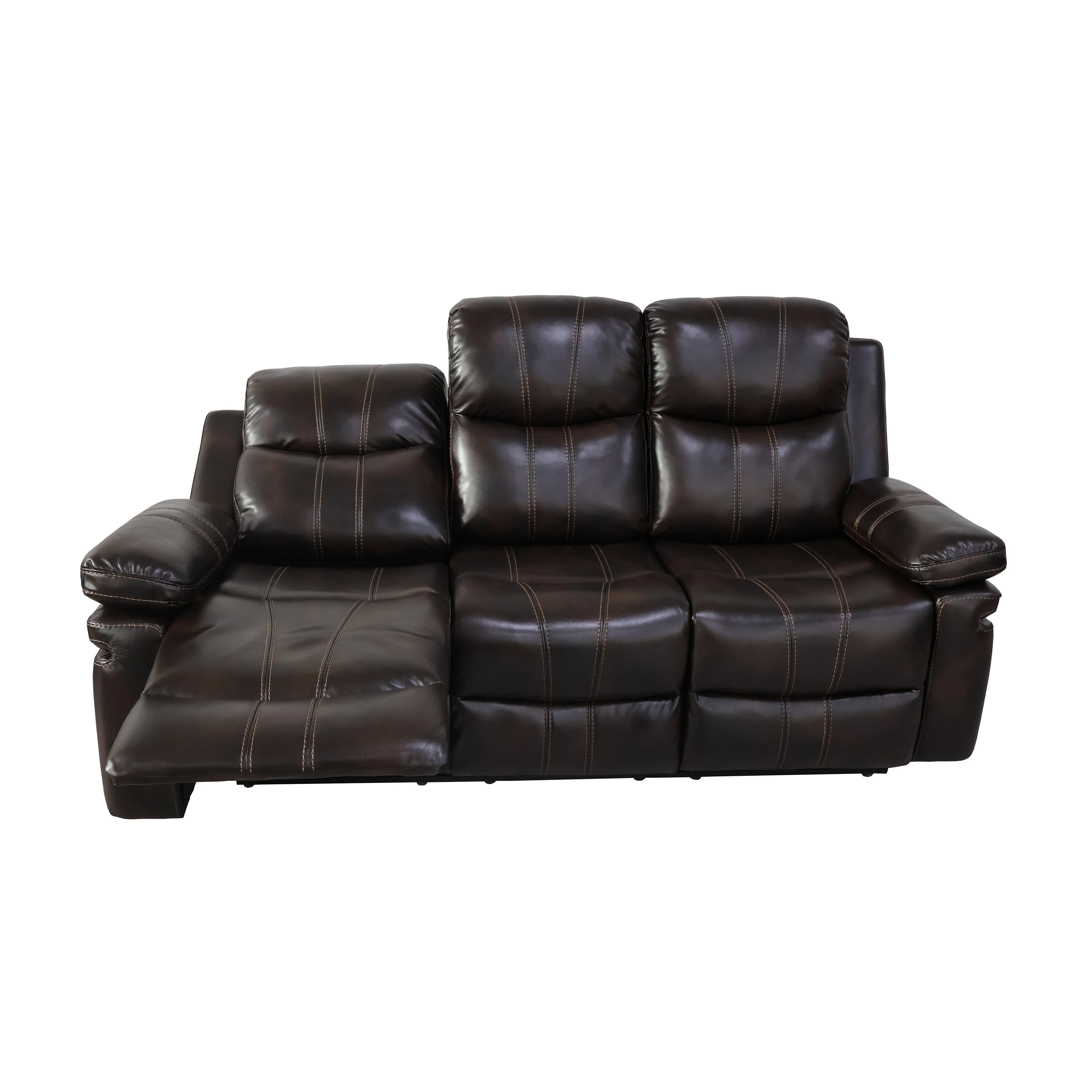 Kellen Sofa W/ Drop Down Tray & Pwr Fr-Brown - Image 3