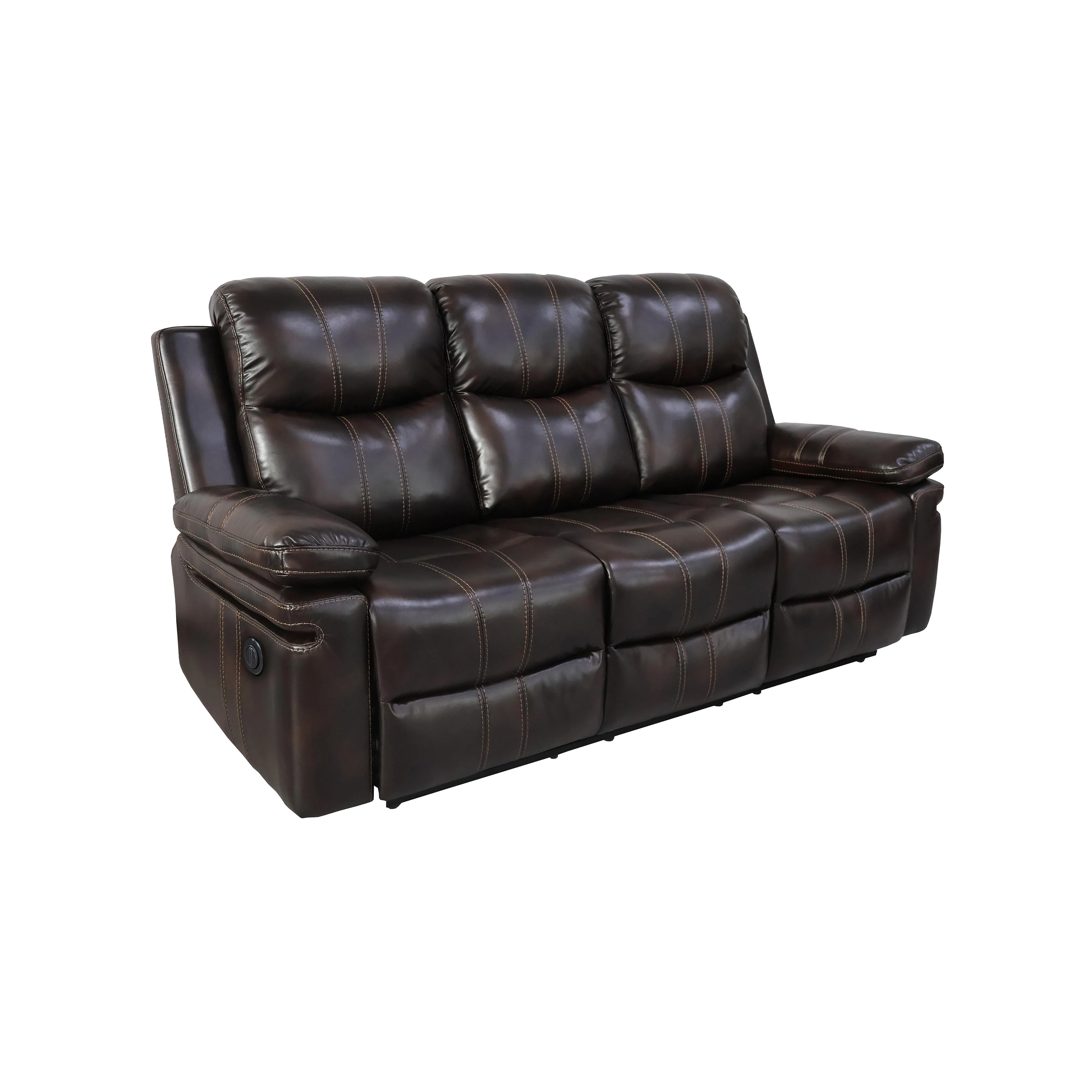 KELLEN SOFA W/DUAL RECLINER & DROP DOWN TRAY-BROWN - Image 2