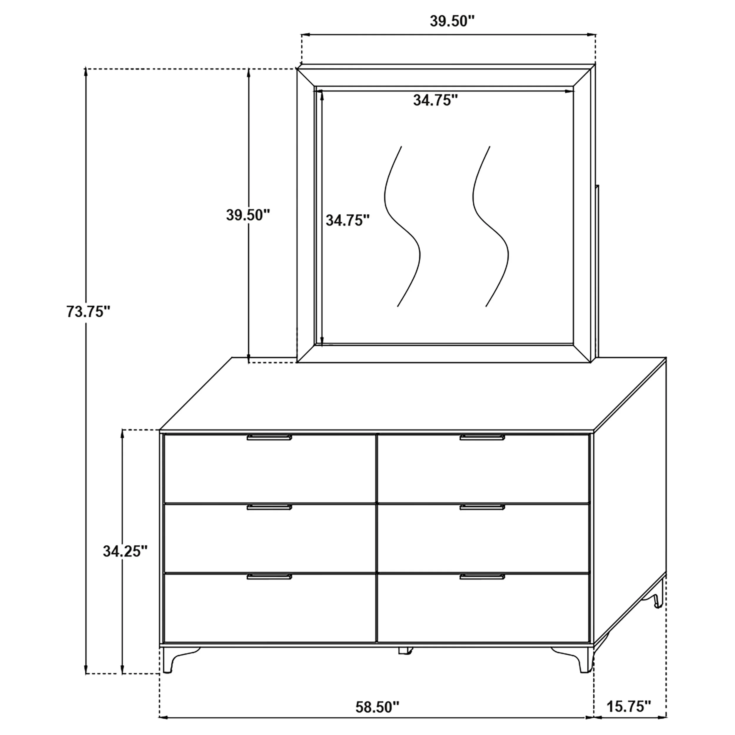 Kendall Dresser with Mirror - Image 23