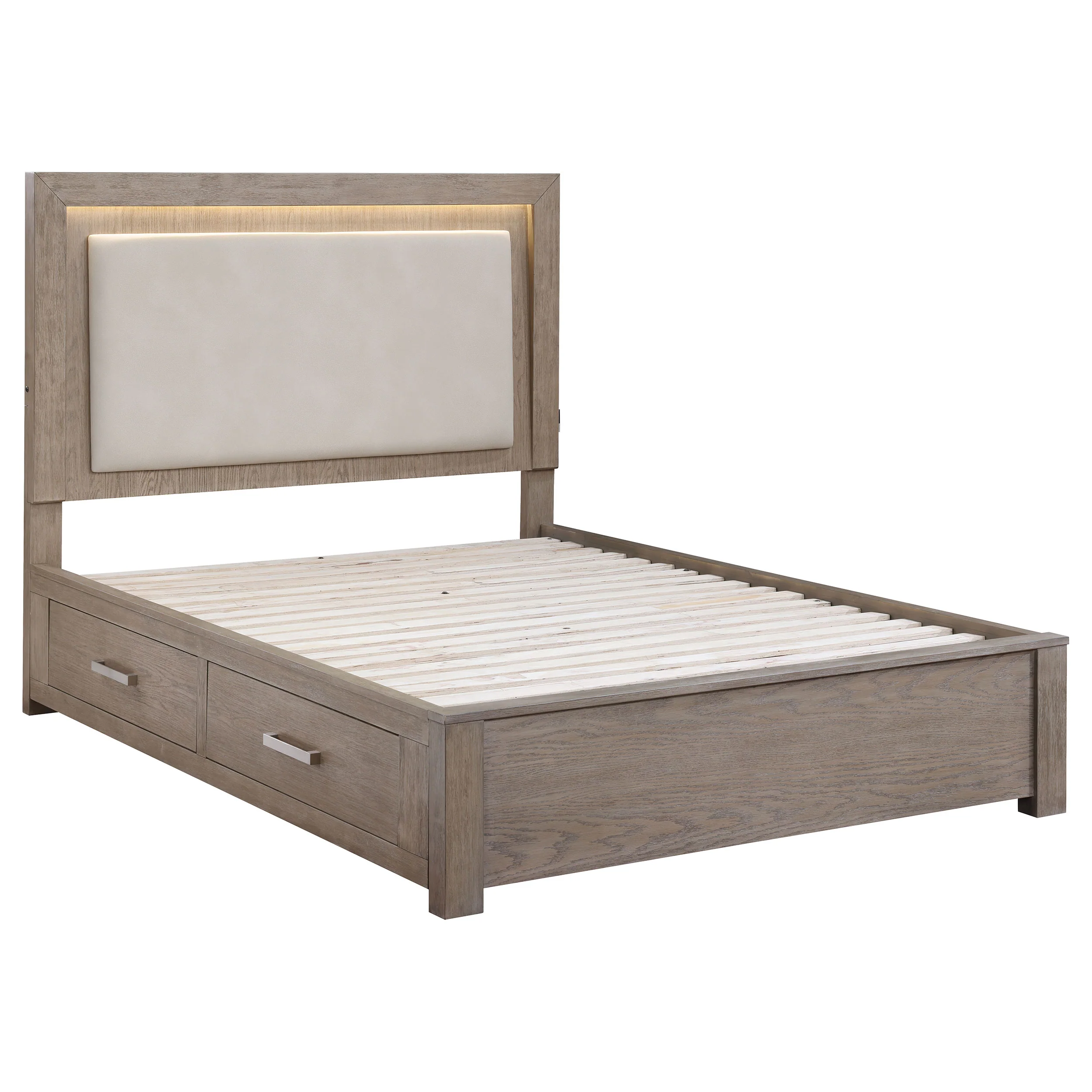 Kenora Panel Platform Storage Bed with LED Lighting - Image 34