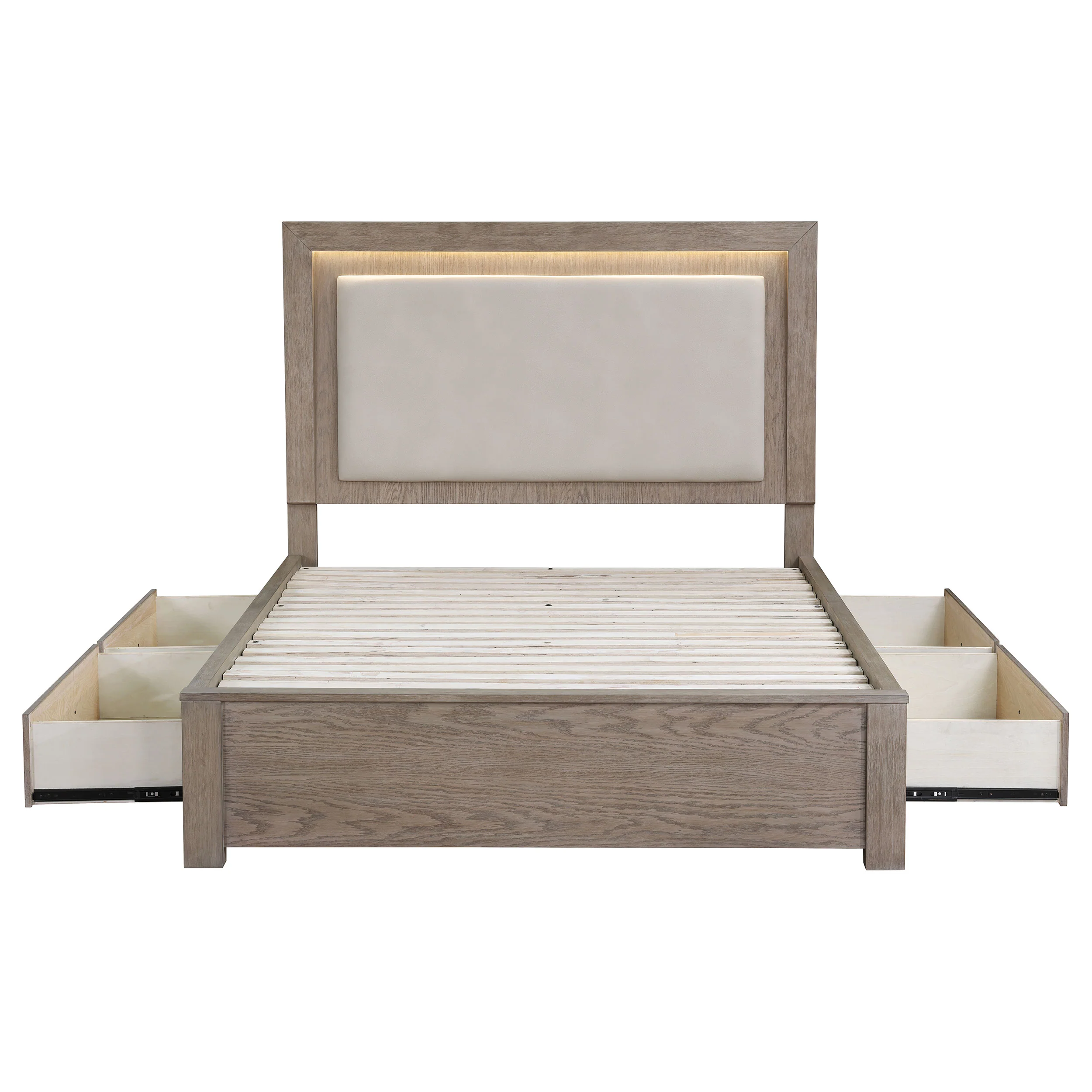 Kenora Panel Platform Storage Bed with LED Lighting - Image 38